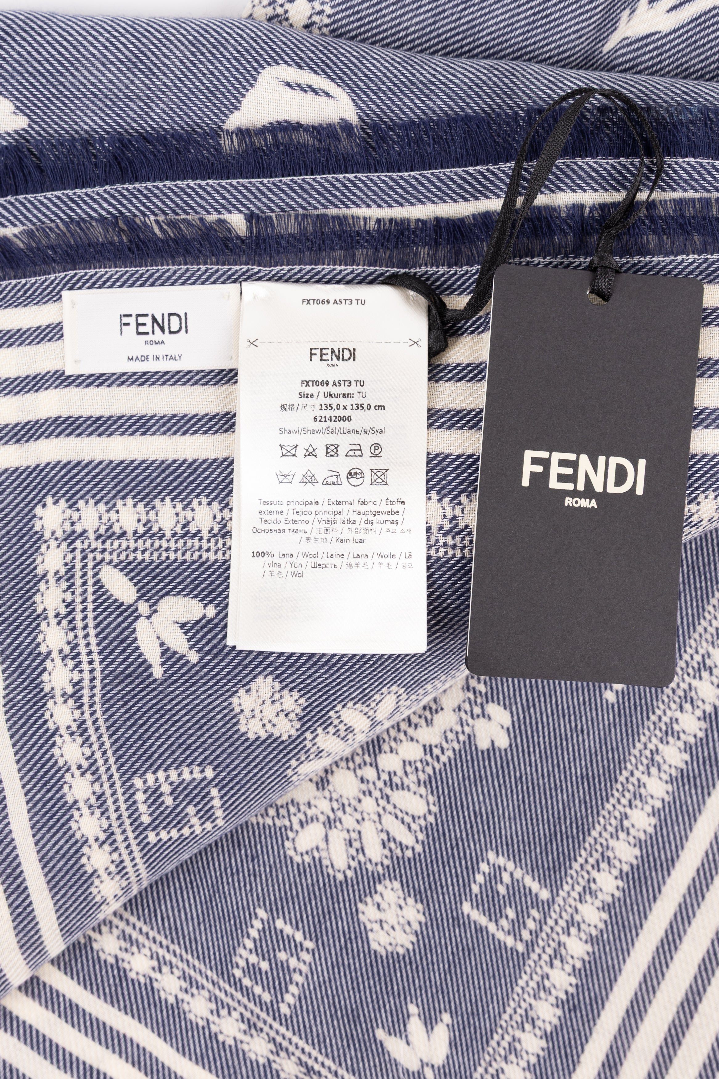 Fendi Blu/Panna con Fiori 59