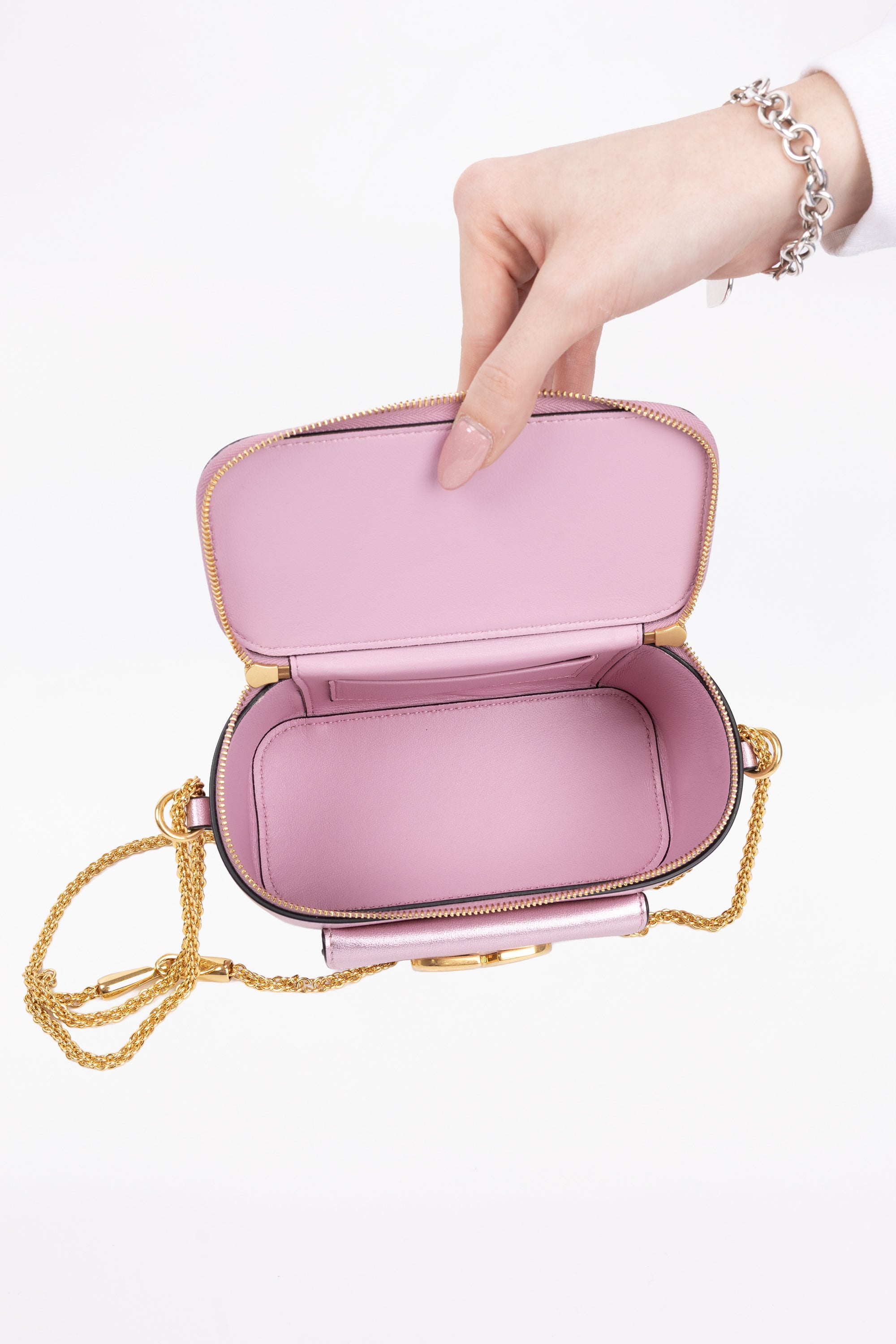 Valentino Mini Vanity Rosa Metallizzato