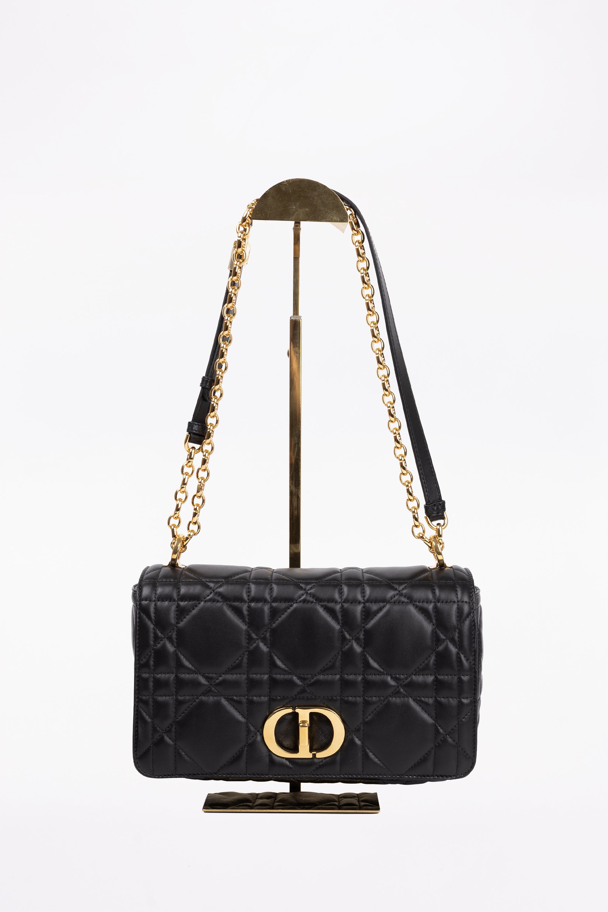 Dior Caro Media In Pelle Nera