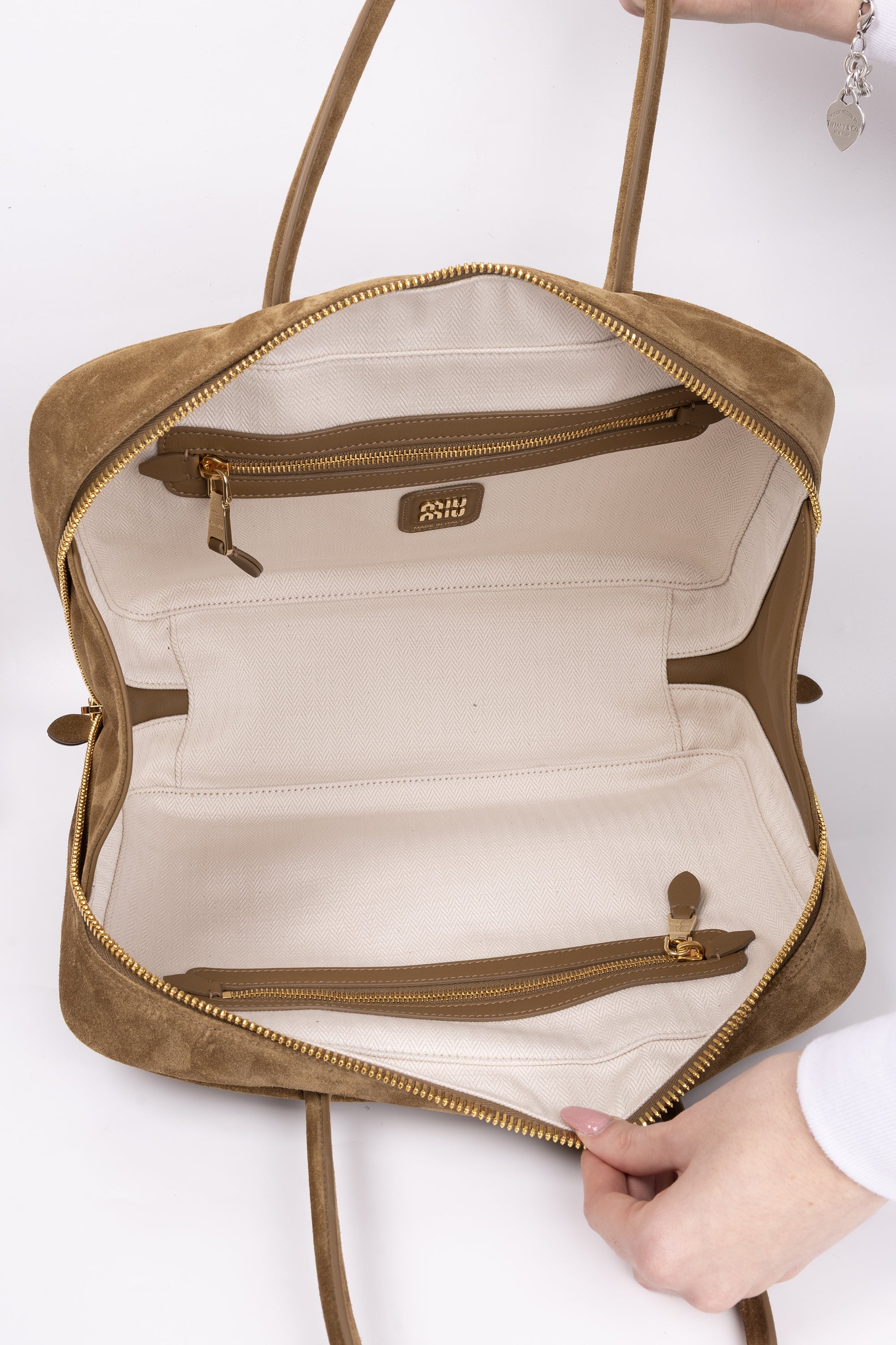 Miu Miu Arcadie Grande In suede marrone RISERVATA