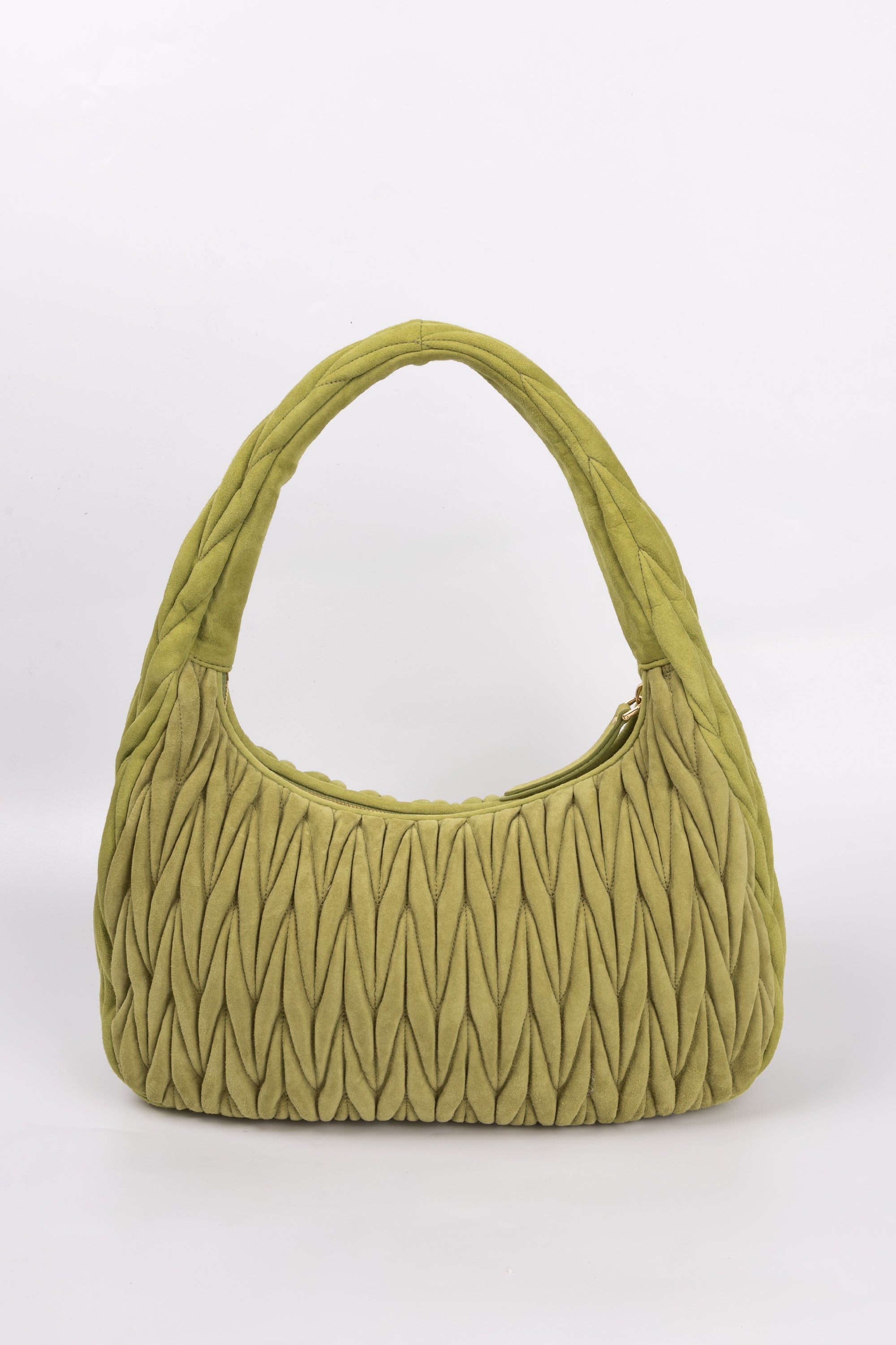 Miu Miu Hobo wander Verde in suede Medium