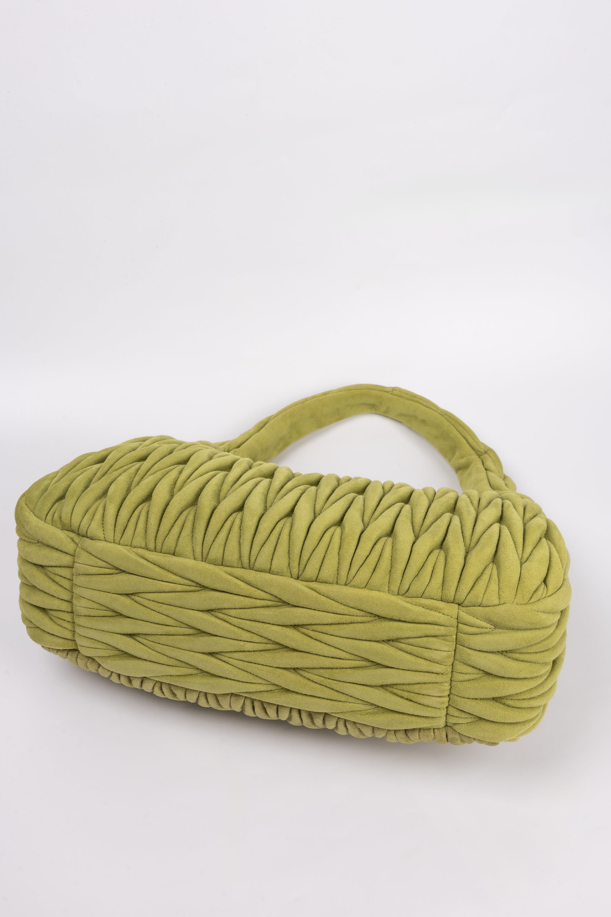 Miu Miu Hobo wander Verde in suede Medium