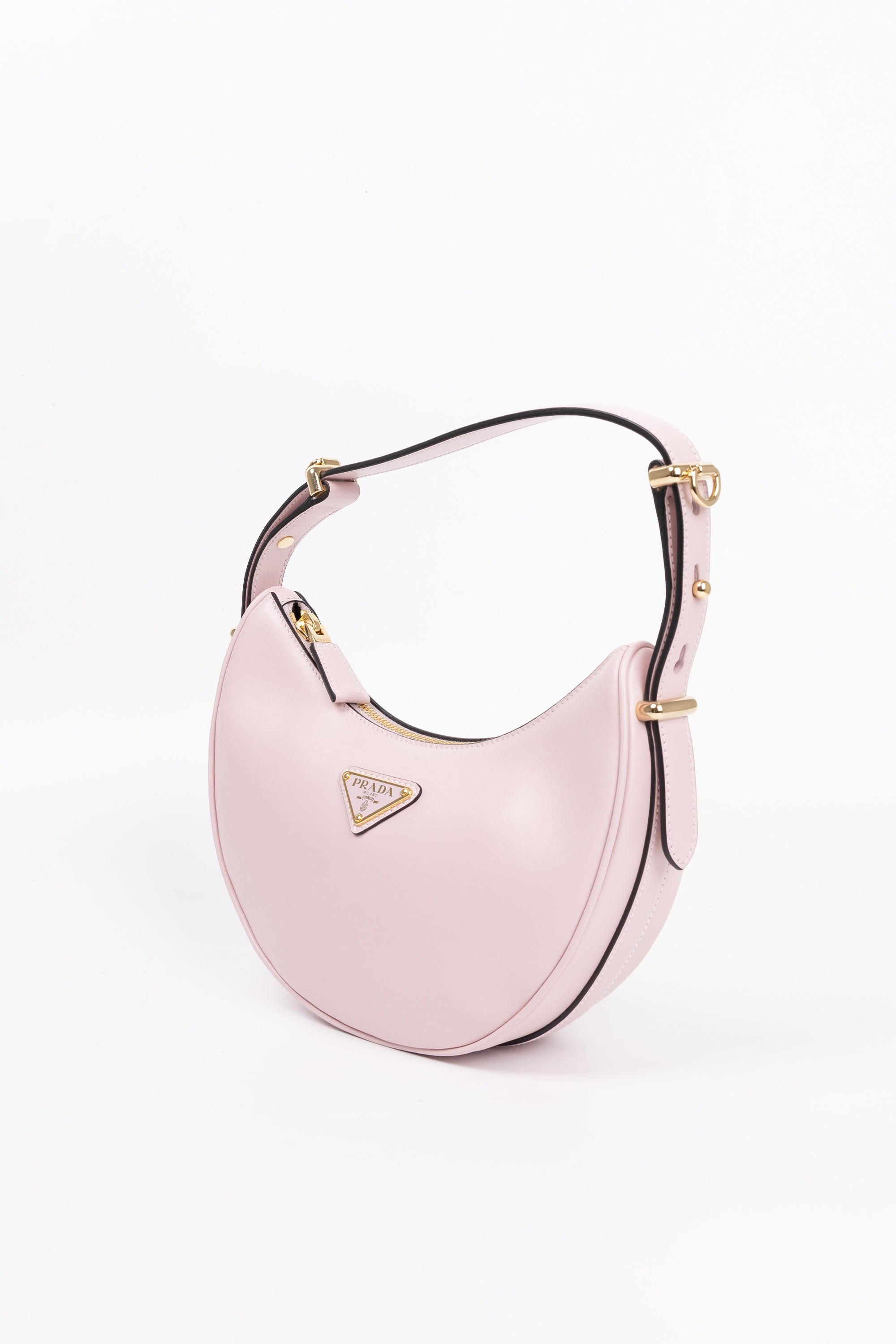 Prada Borsa a Spalla Arqué in pelle rosa