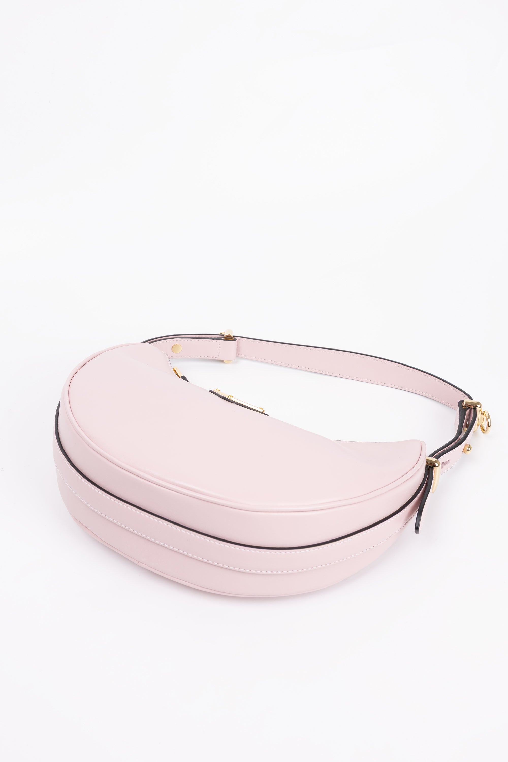 Prada Borsa a Spalla Arqué in pelle rosa