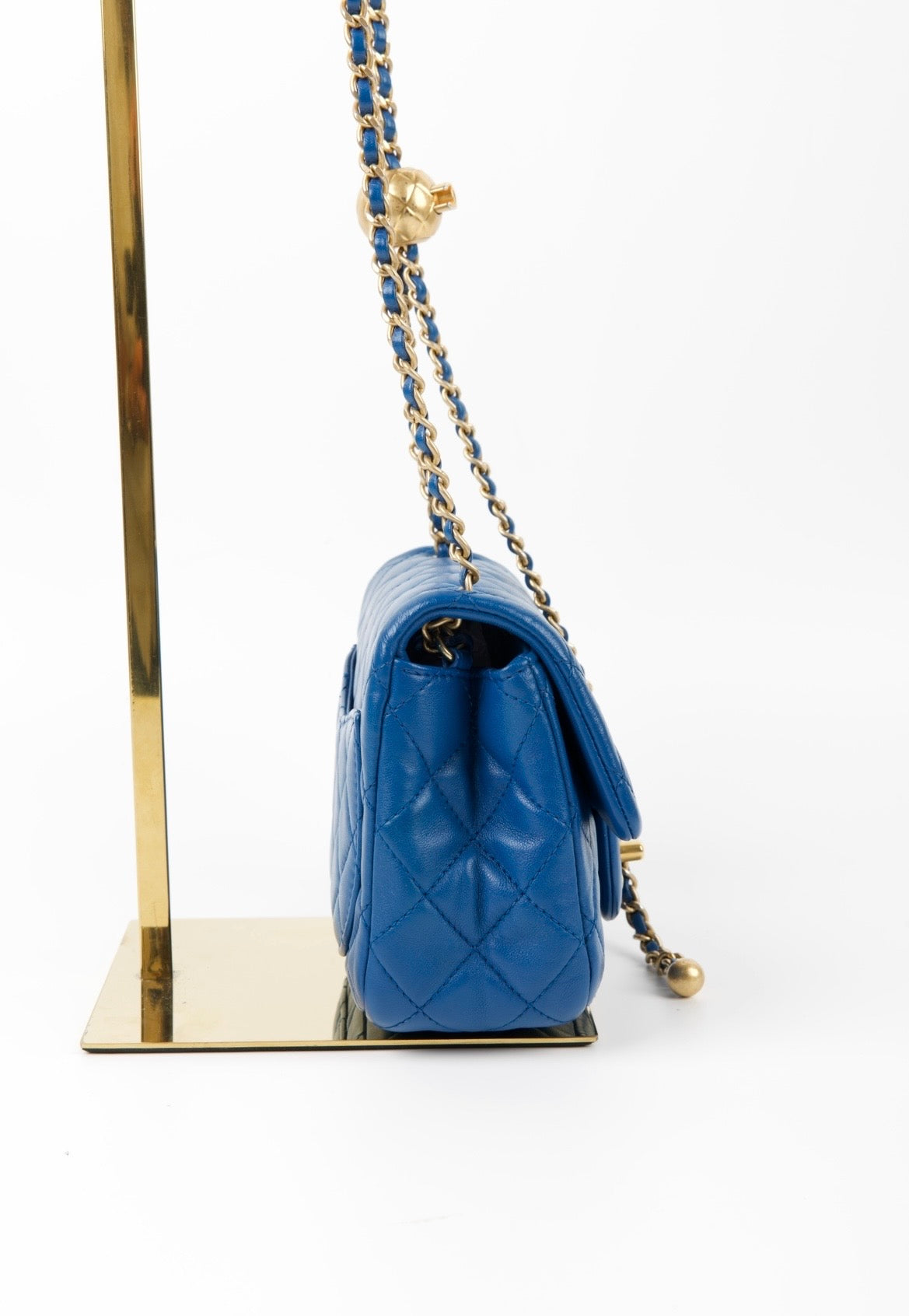 CHANEL MINI SQUARE BLU