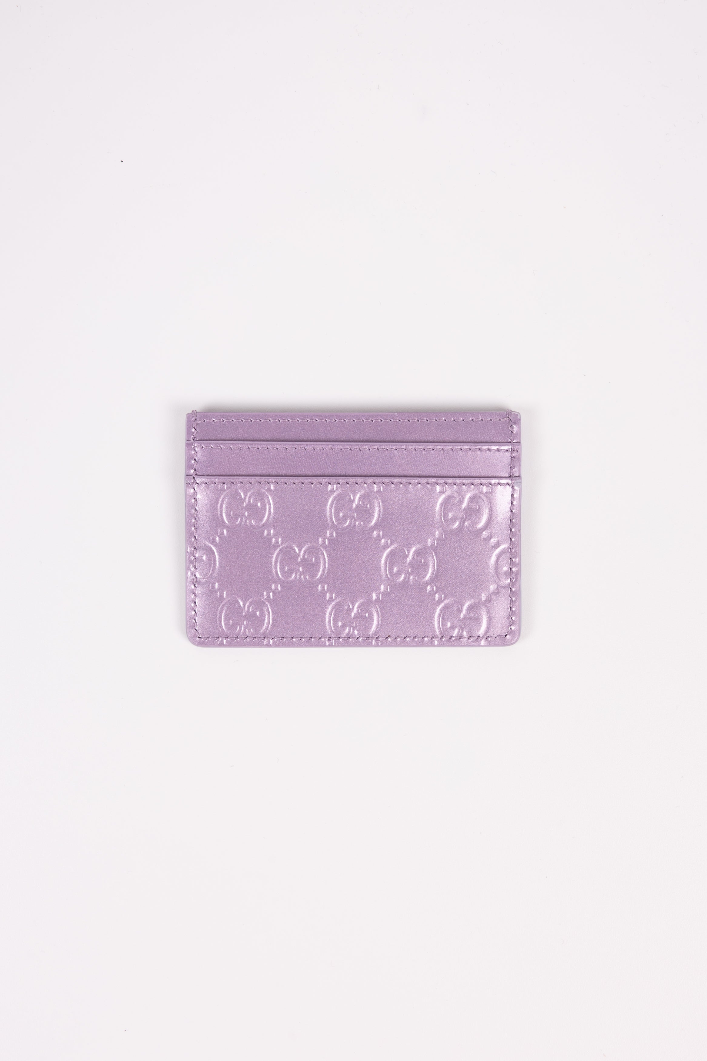 Gucci Portacarte Lilla Metallizzato GG