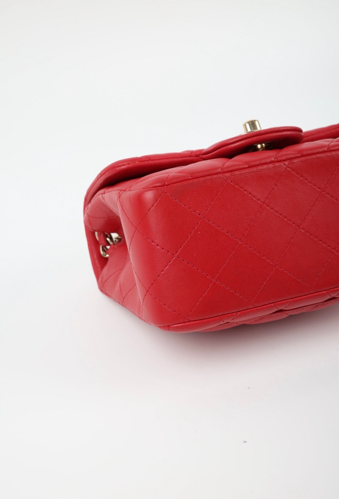 CHANEL MINI SQUARE ROSSA/ORO