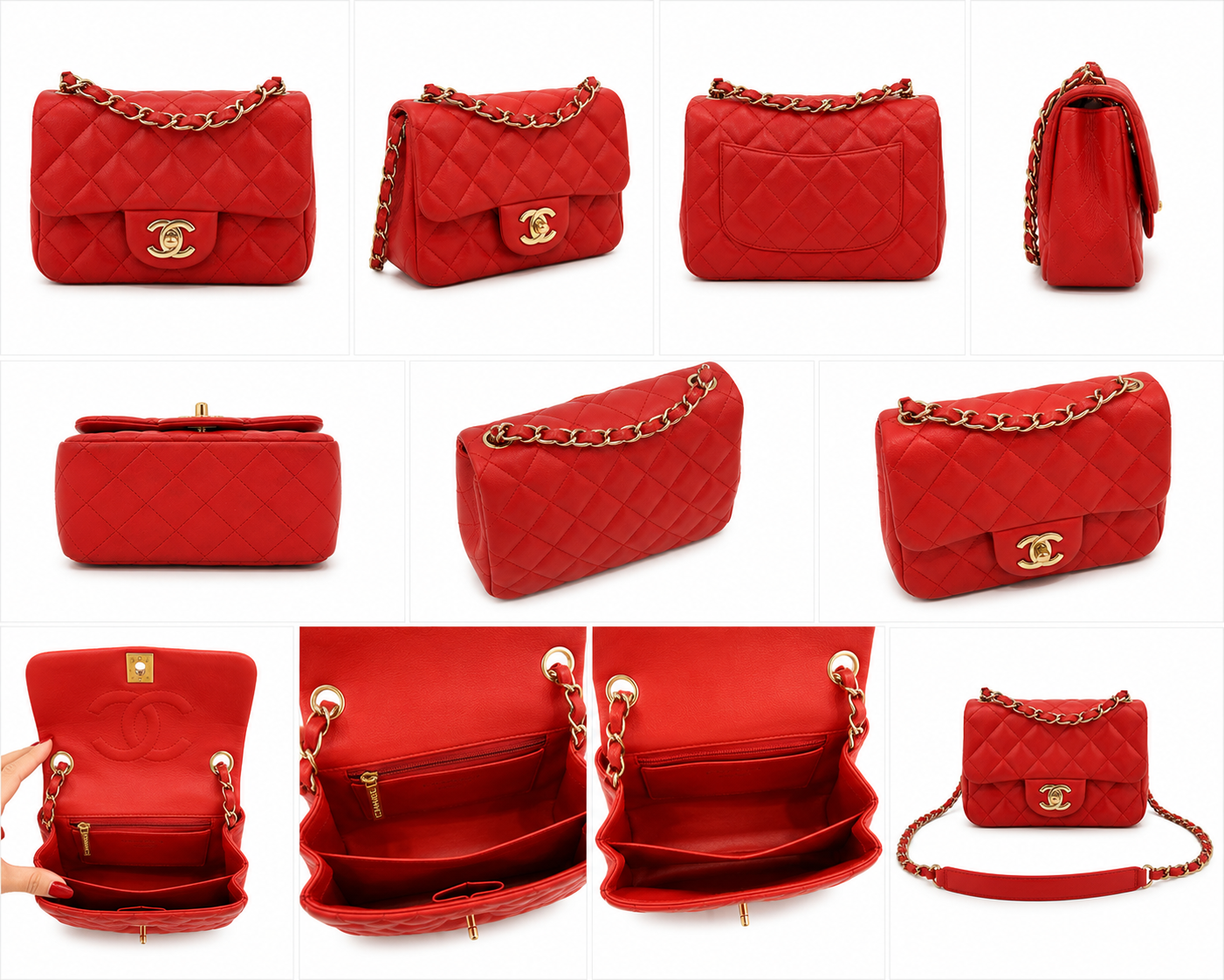 CHANEL MINI SQUARE ROSSO FERRARI