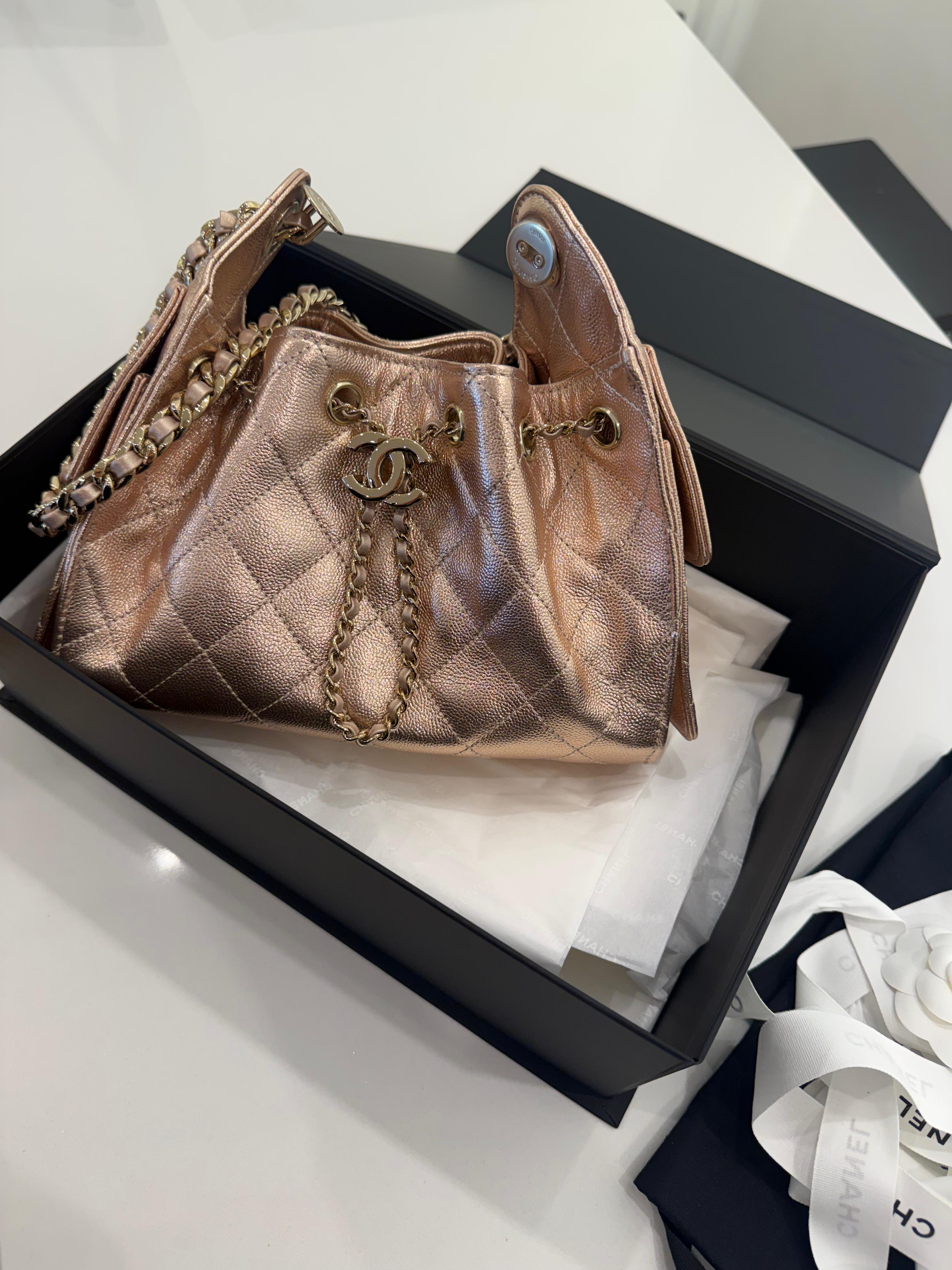 Chanel 25 Gold Rose mini riservata