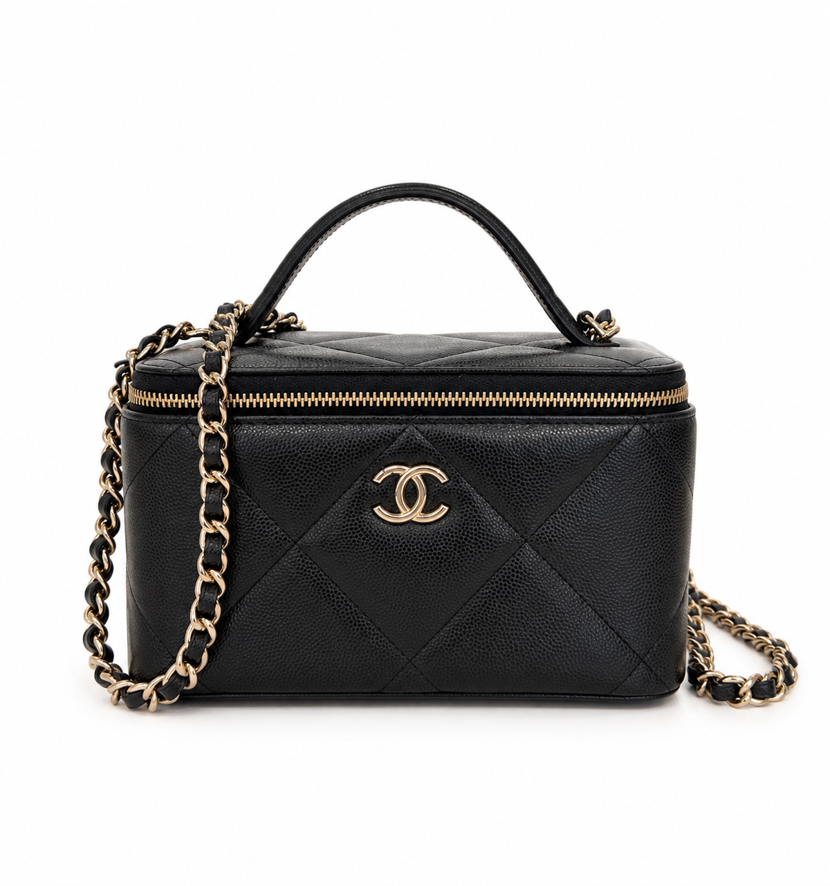 CHANEL TOP HANDLE VANITY CAVIAR NERO