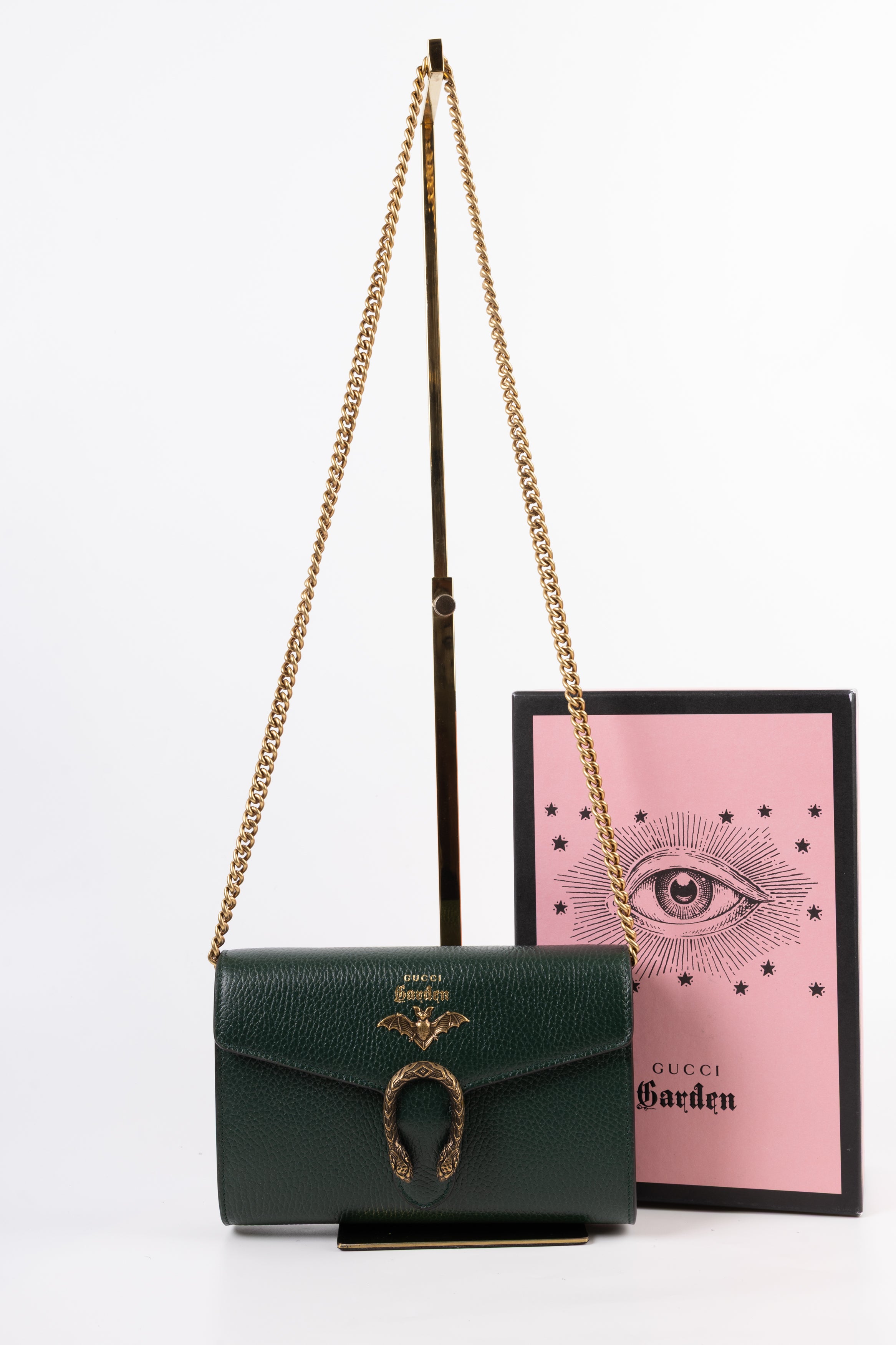 gucci pochette dionysus con catena verde