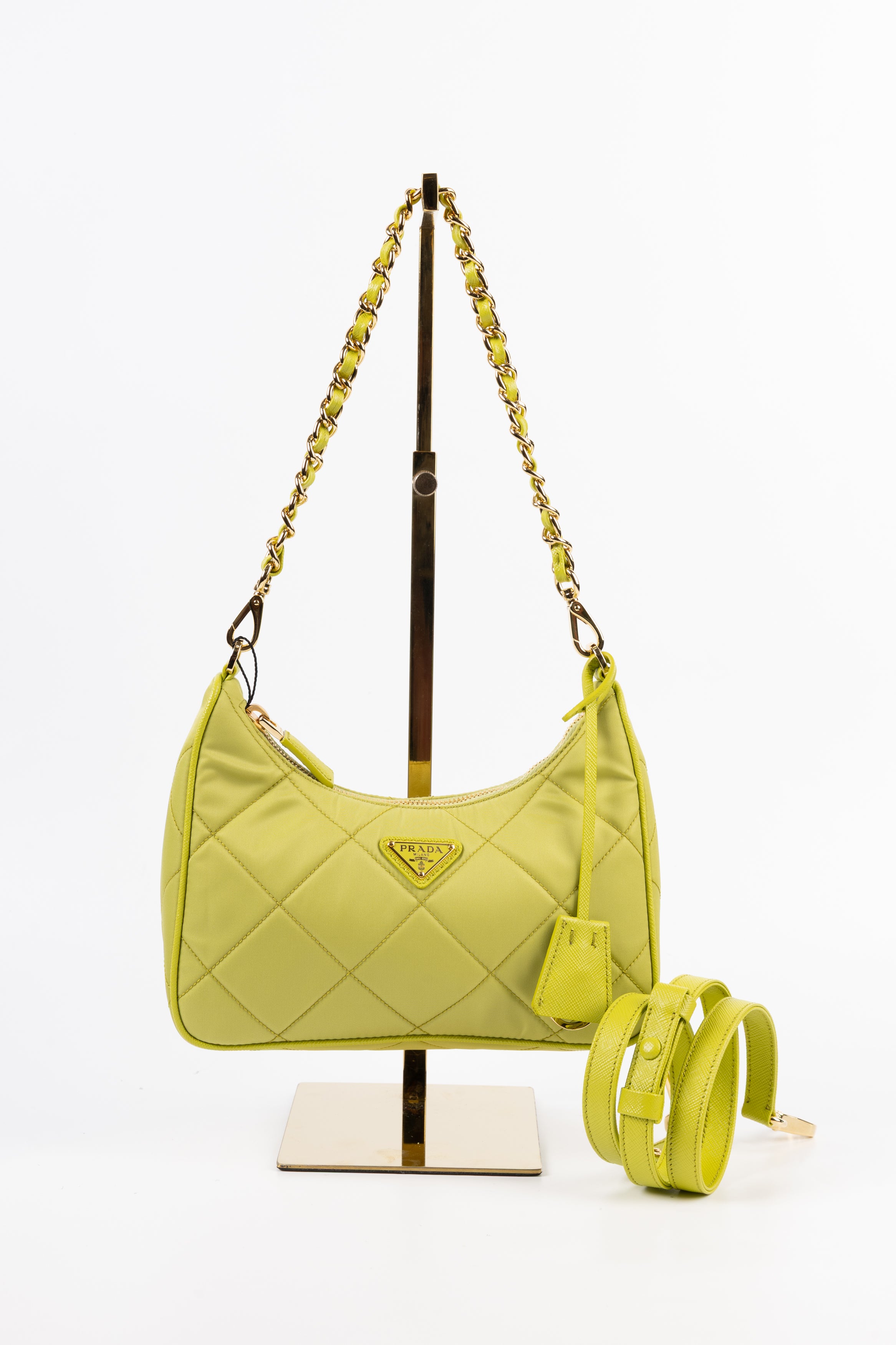 Prada Chain Nylon Verde Acido