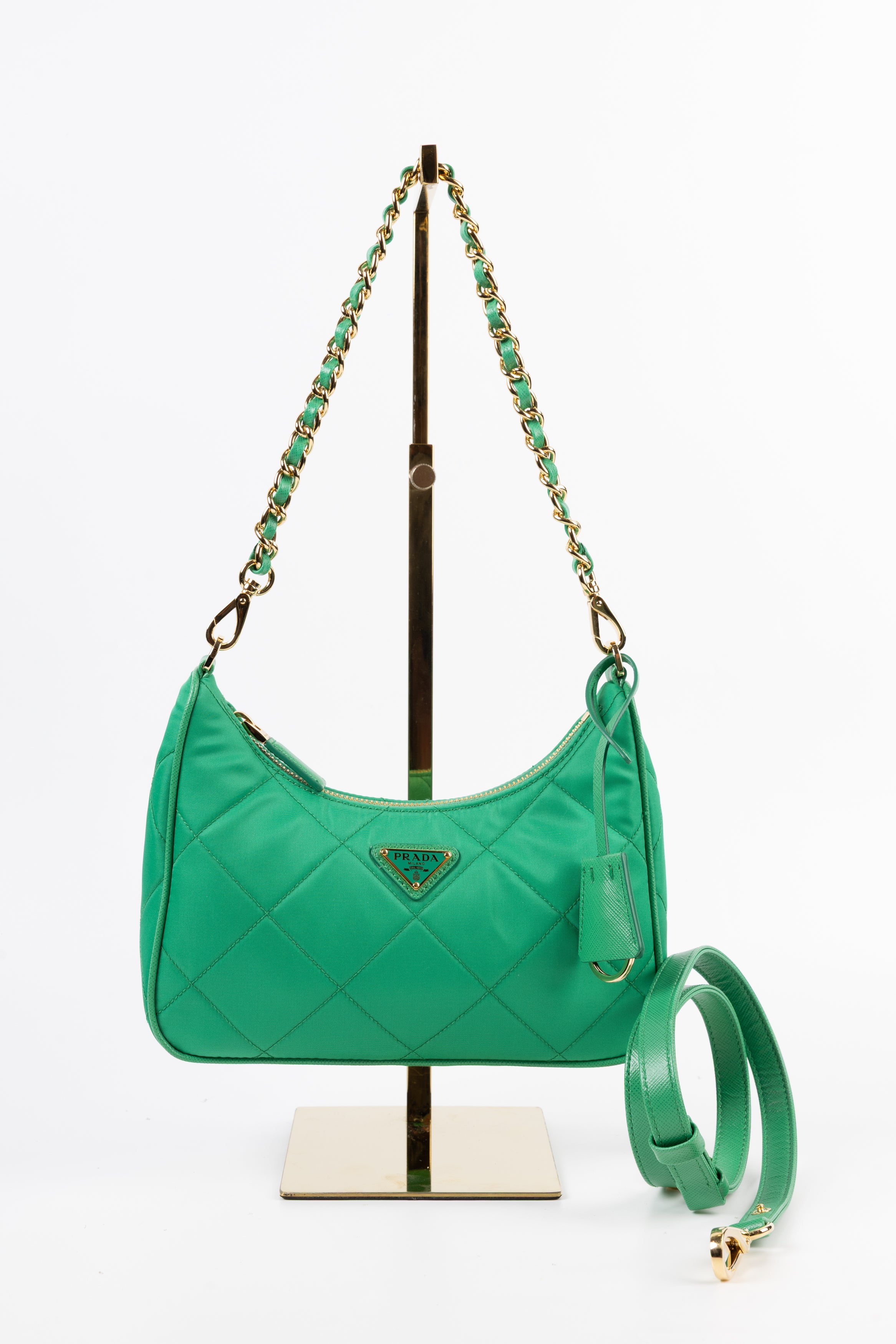 Prada Chain Nylon Verde Prato