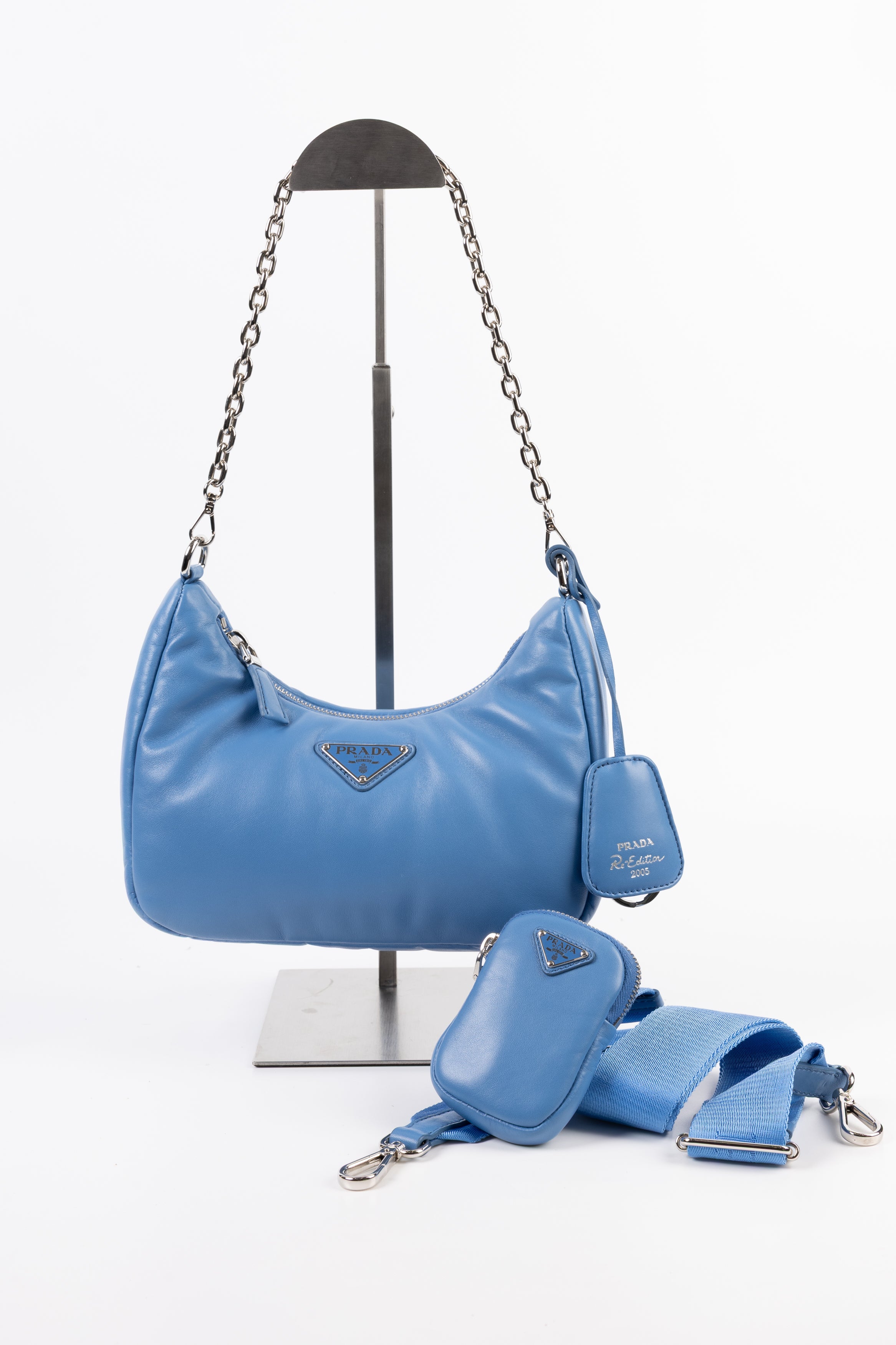 Prada Re-Edition Puffer Blu