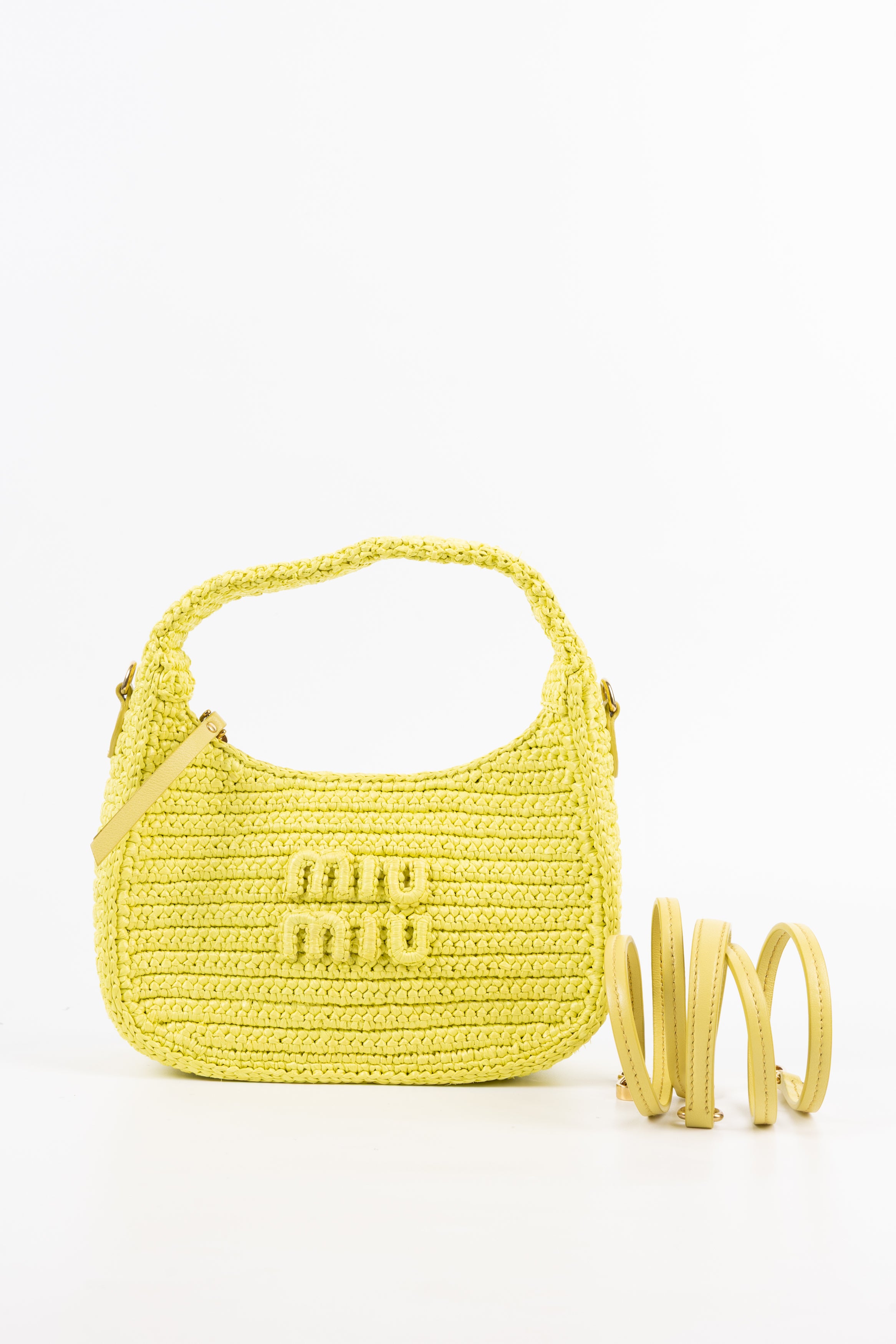 Miu Miu Wonder in Rafia Verde Lime