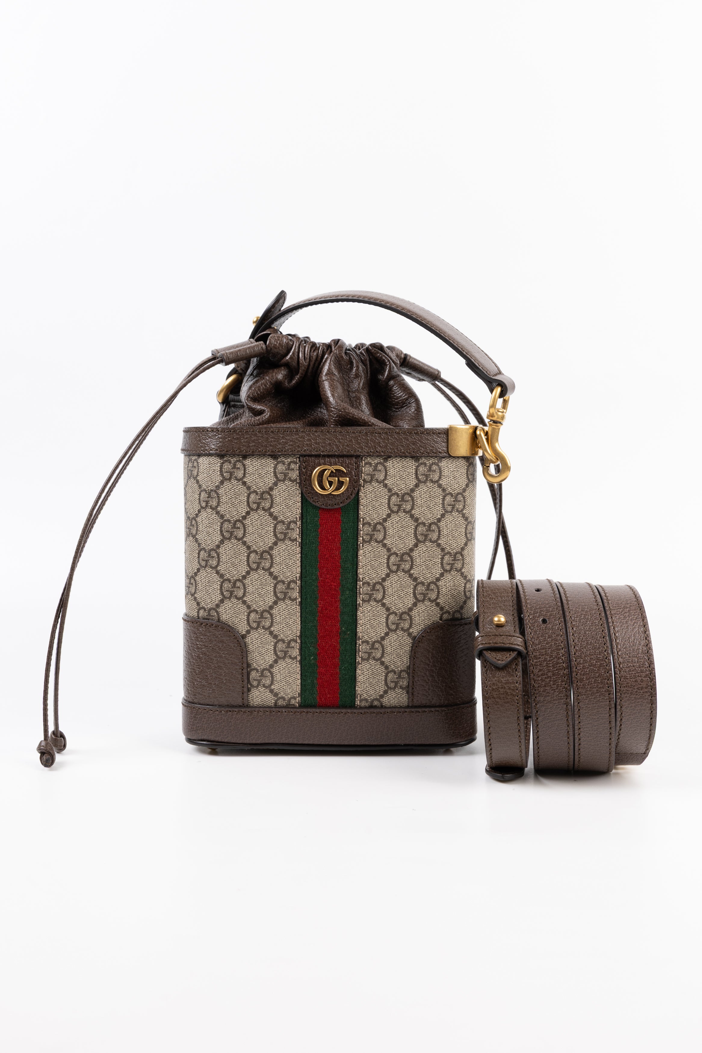 Gucci Secchiello Triangolo Ophidia GG
