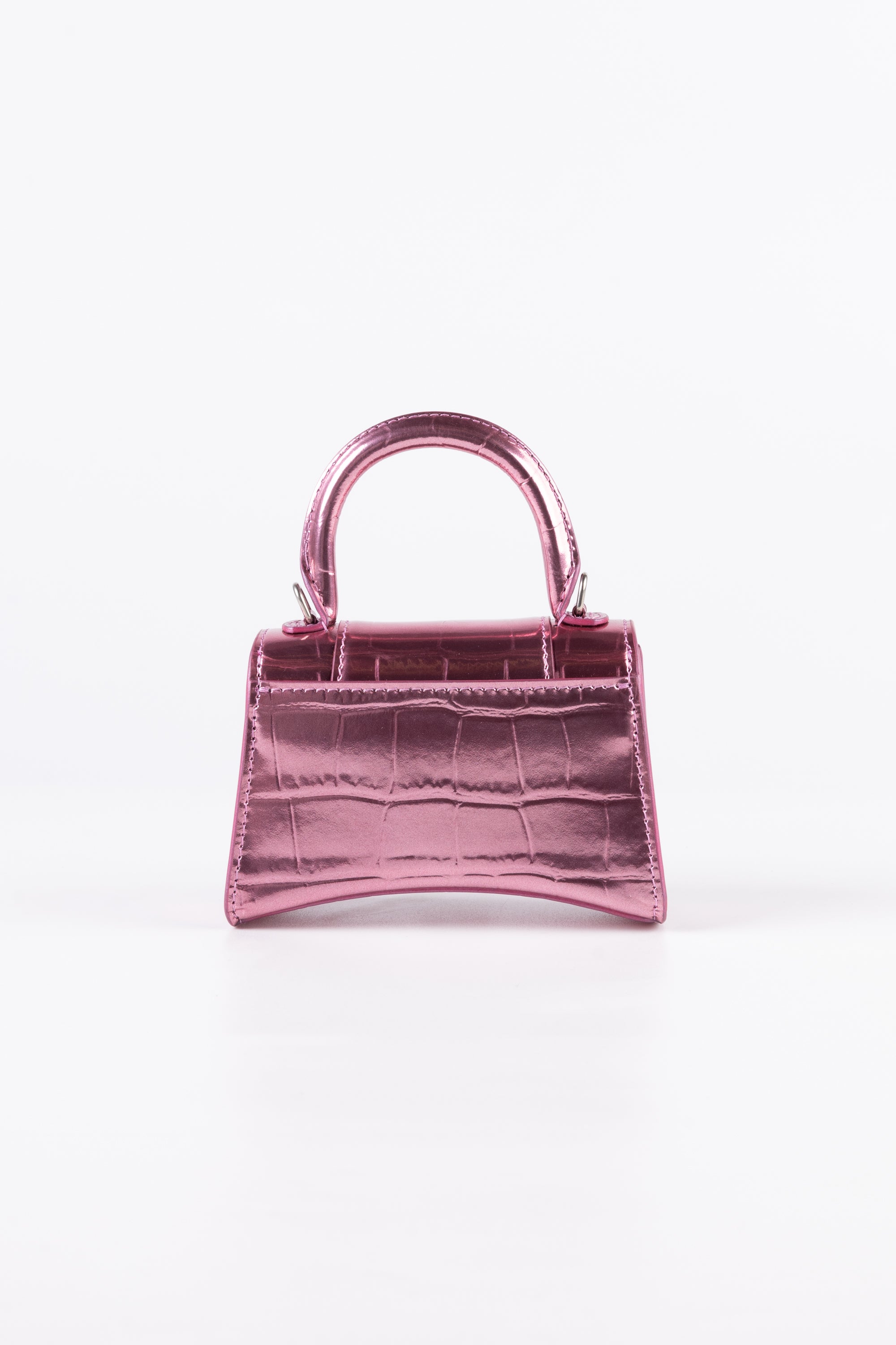 Balenciaga Mini Hourglass rosa metallizzato