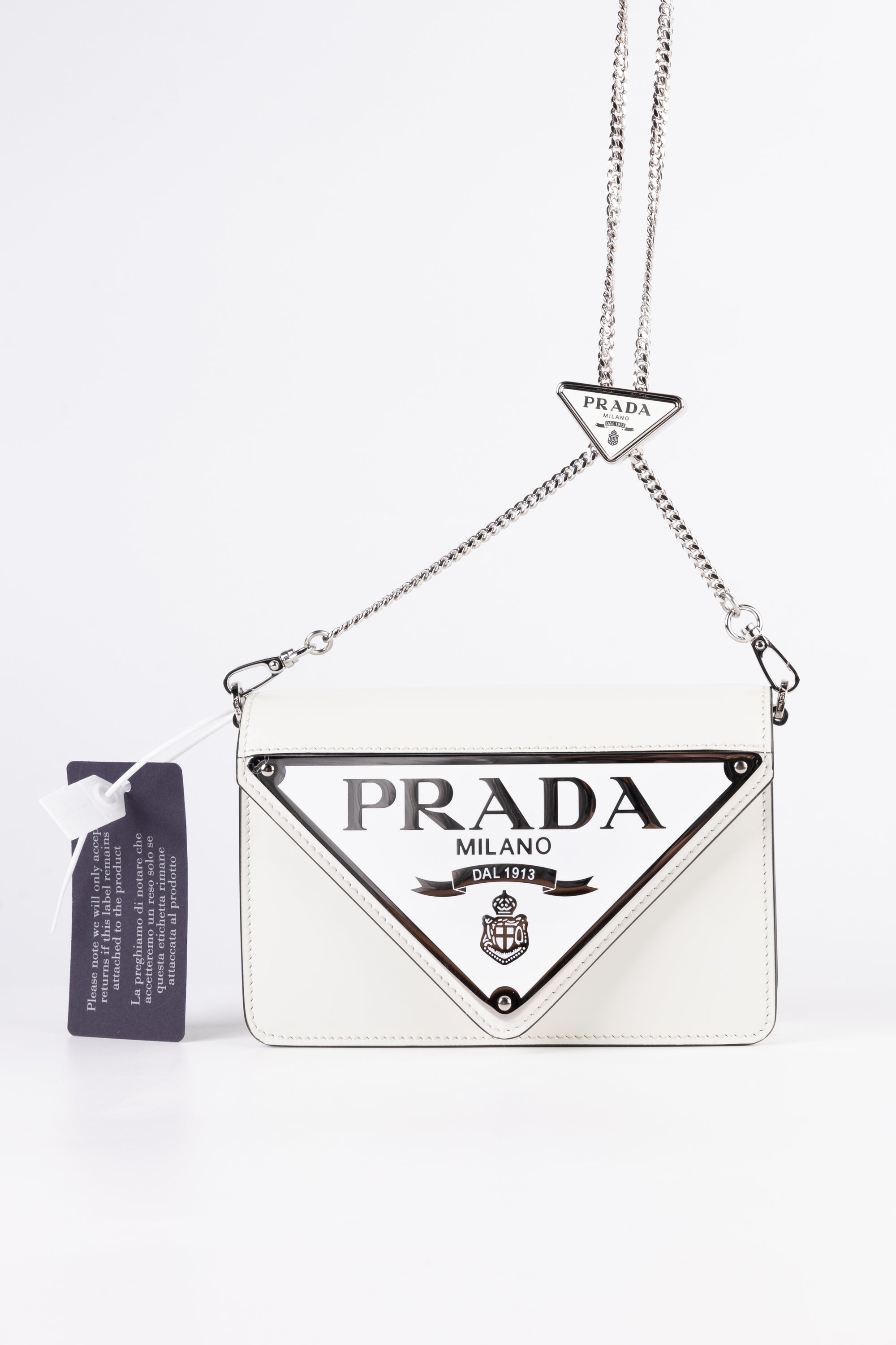 Prada Triangle Bag Bianca