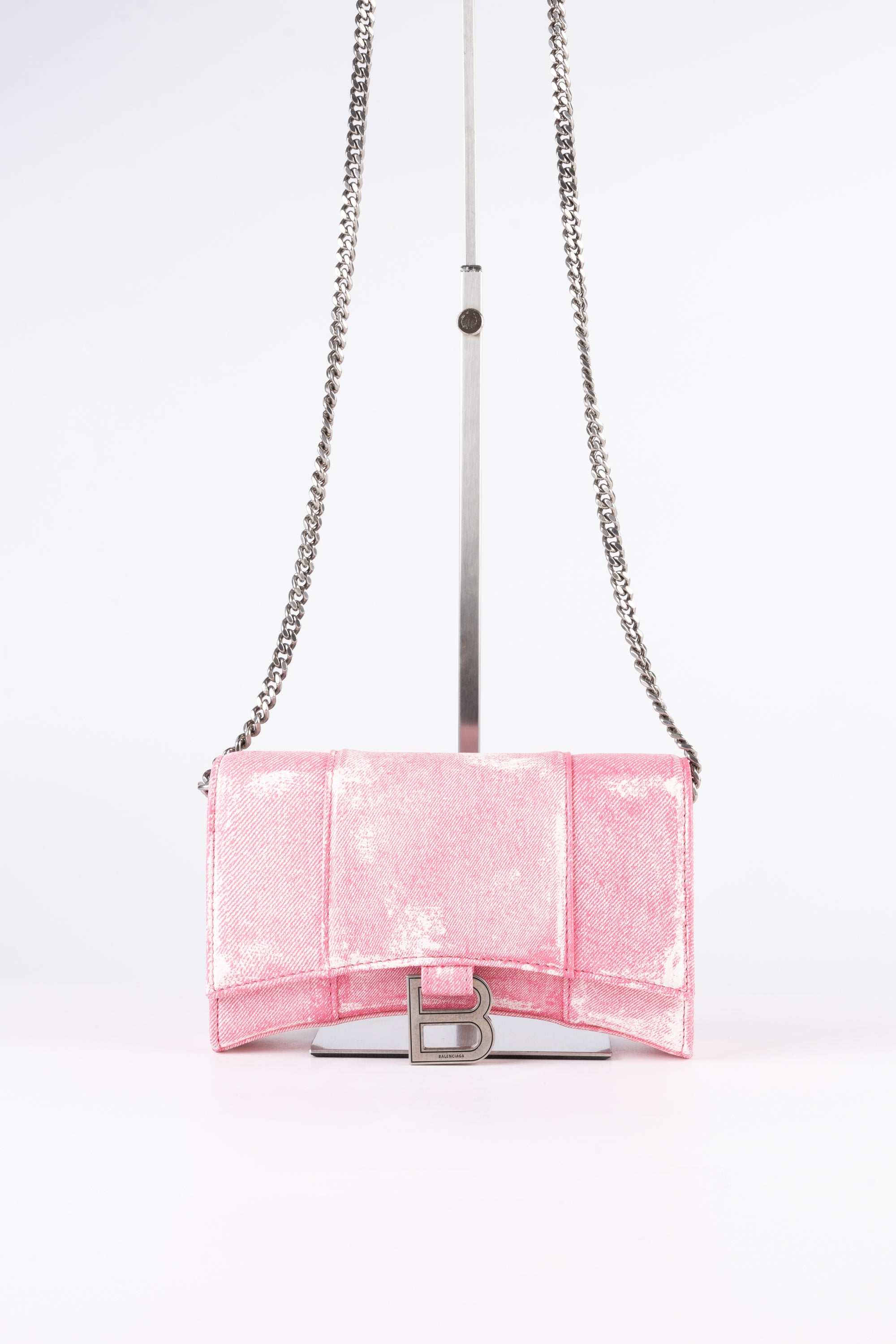 Balenciaga Hourglass Denim Rosa