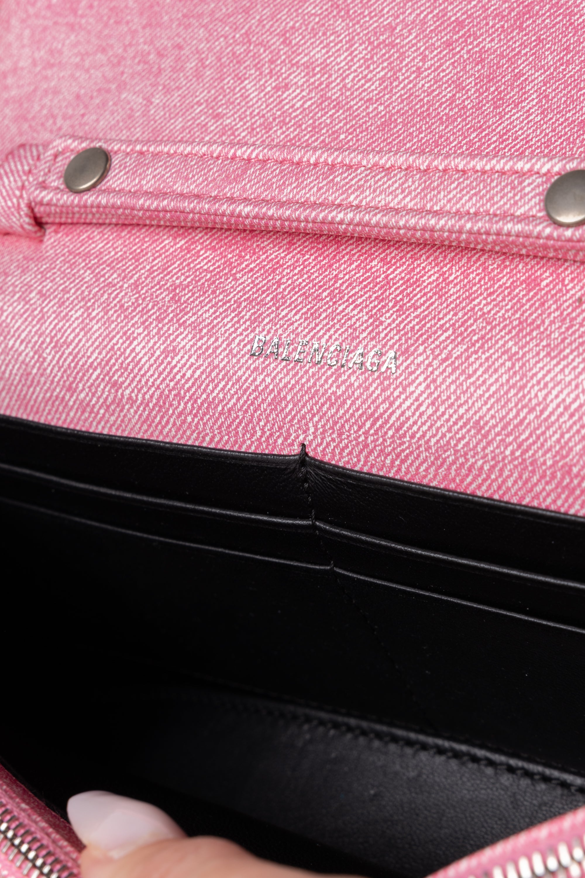 Balenciaga Hourglass Denim Rosa