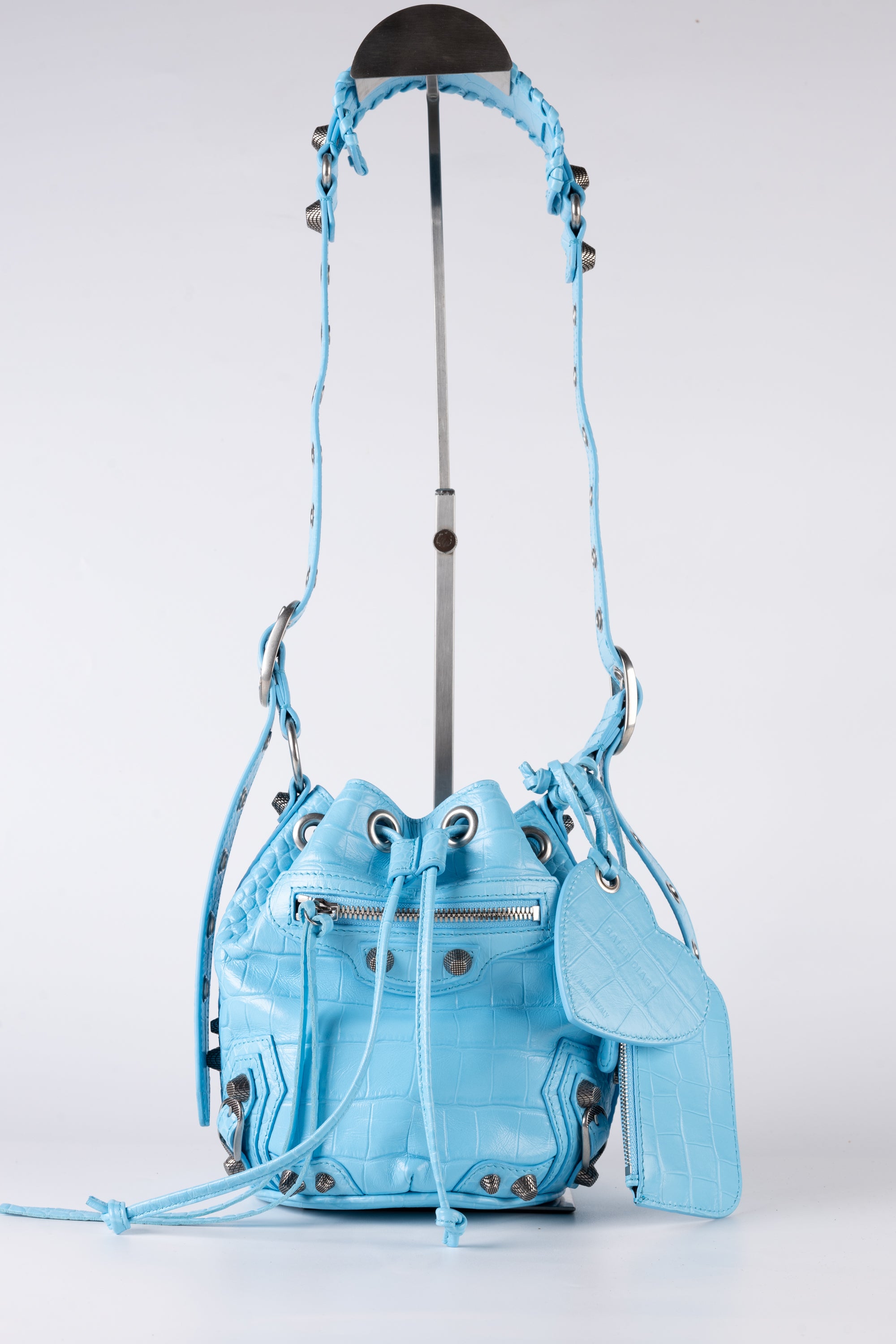 Balenciaga secchiello le cagole XS azzurro