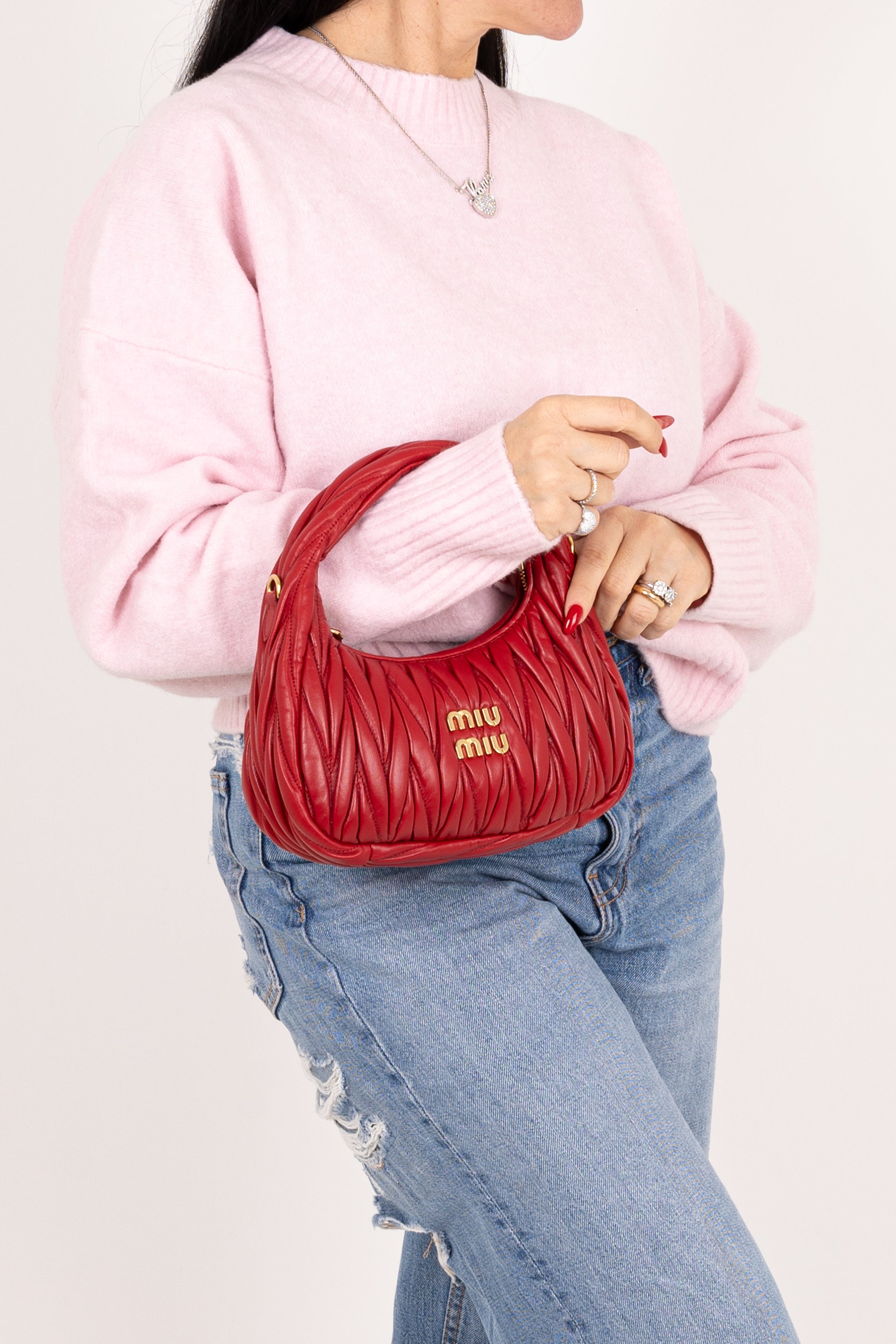 Miu Miu Hobo Wander Small Rossa