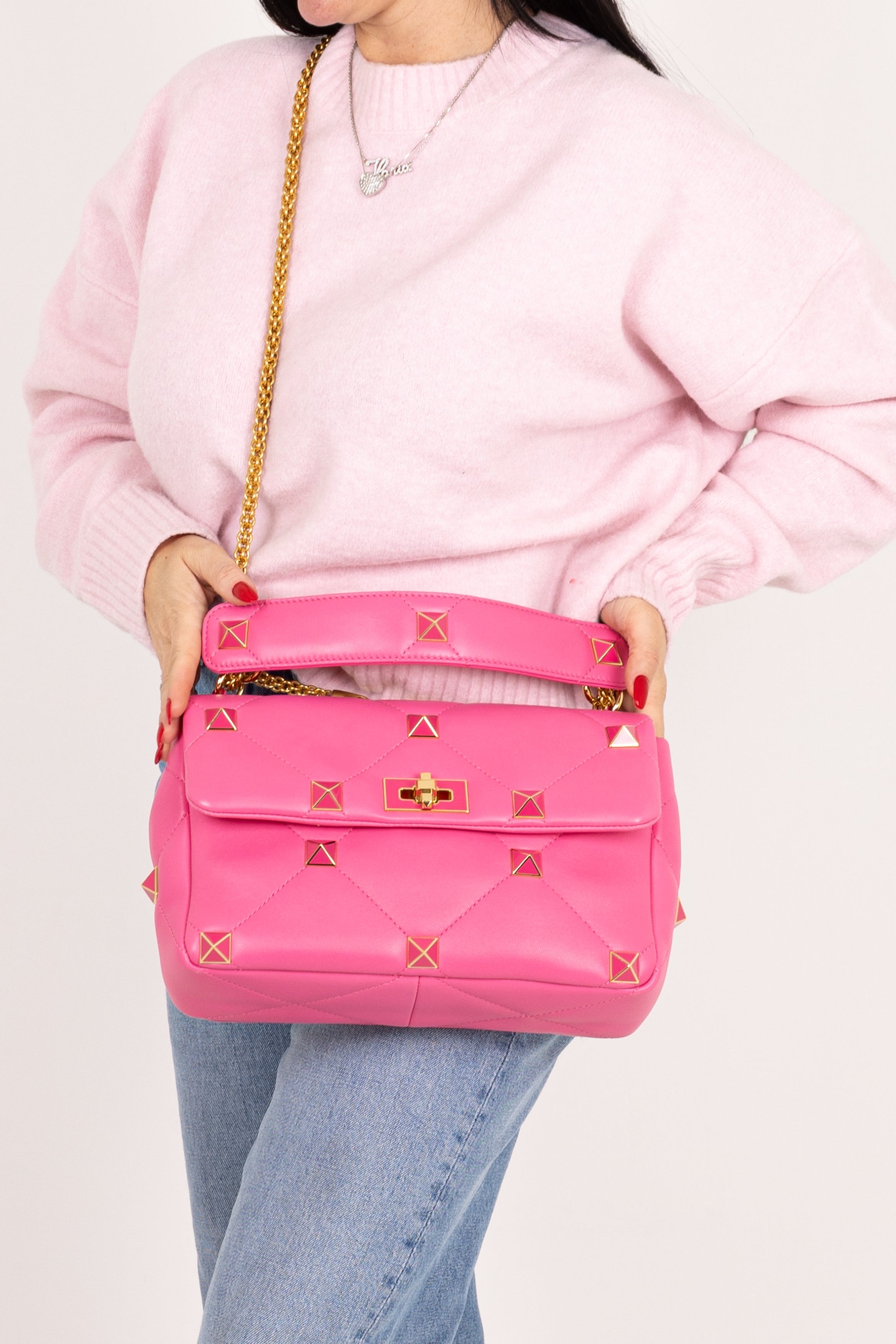 Valentino Roman Stud Fucsia