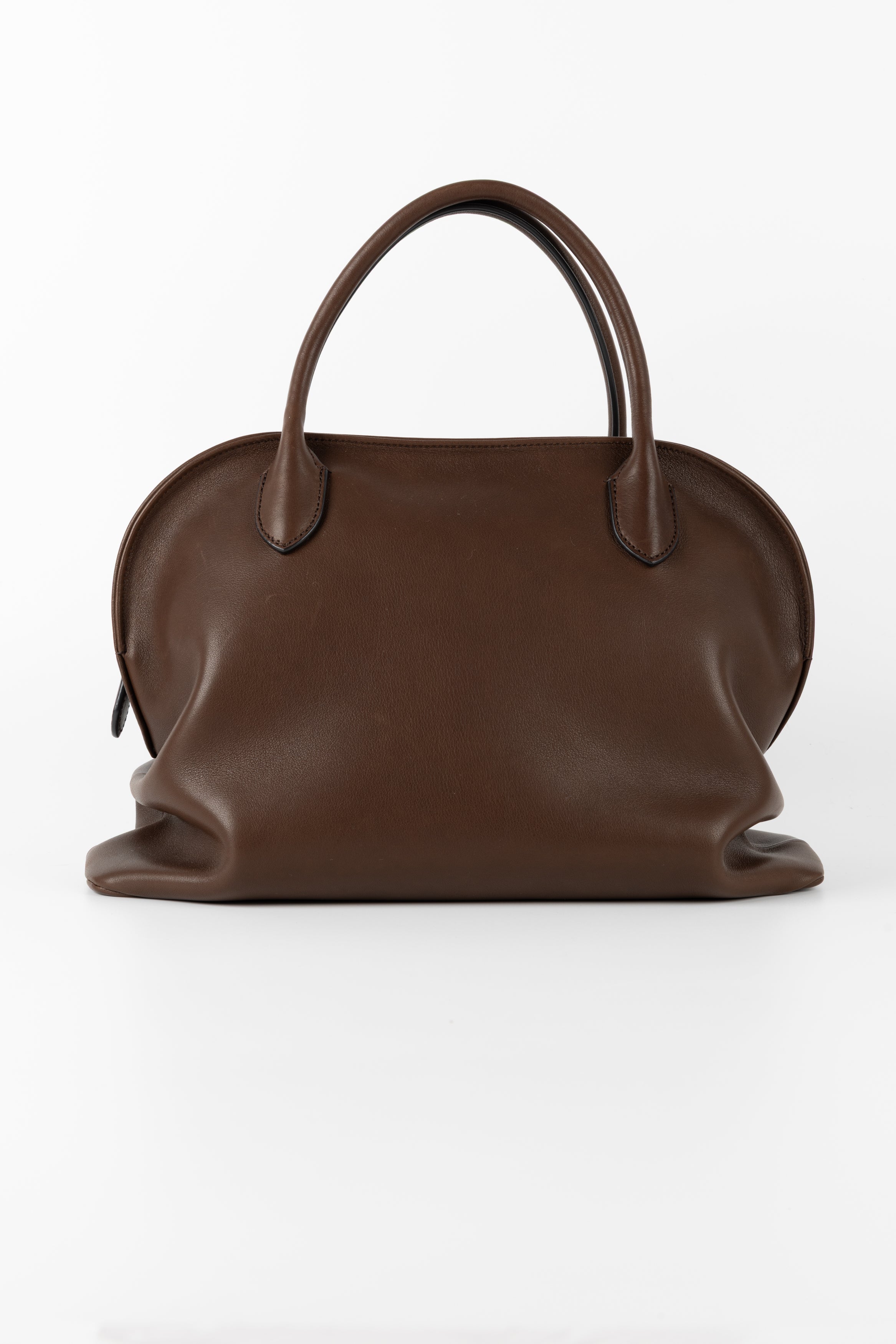 THE ROW BORSA AGNES 12 MEDIUM IN PELLE MARRONE