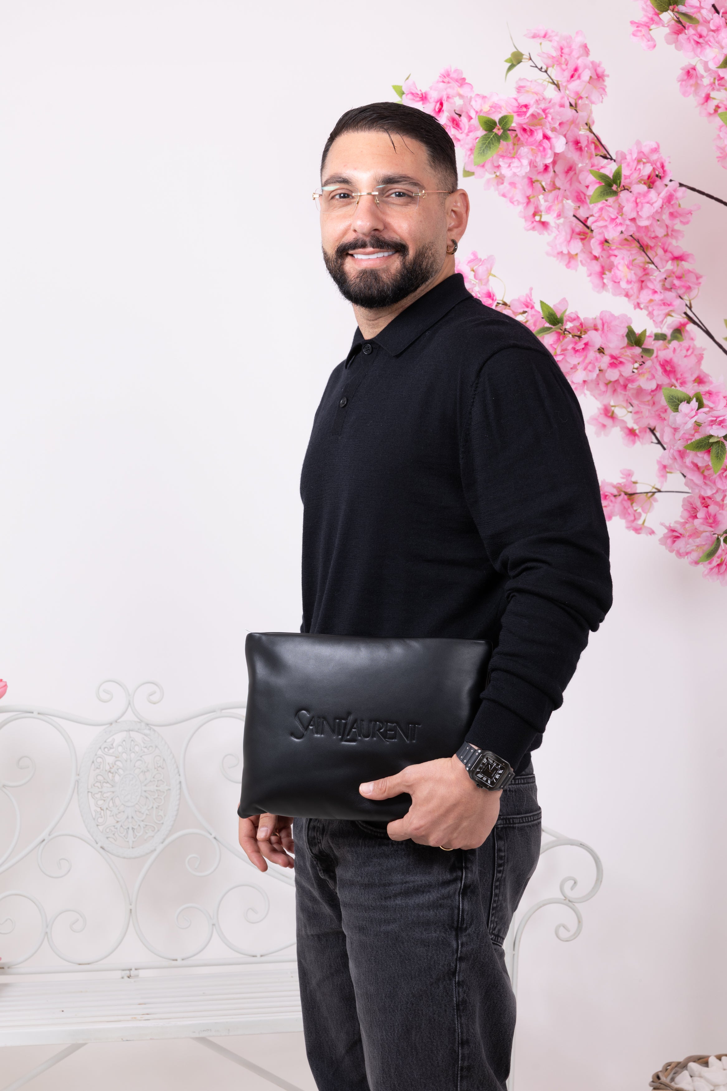 YSL PILLOW POCHETTE NERA