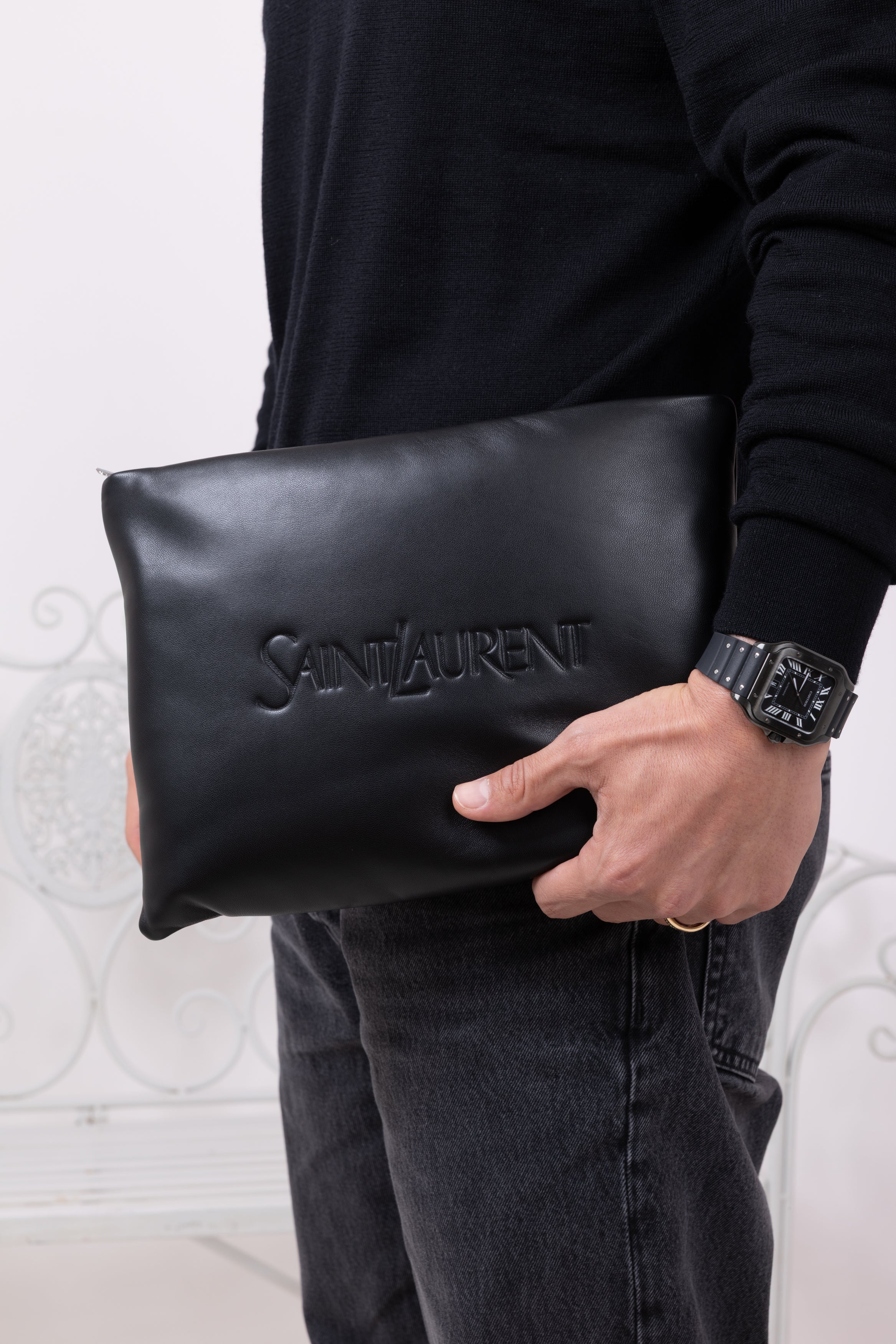YSL PILLOW POCHETTE NERA