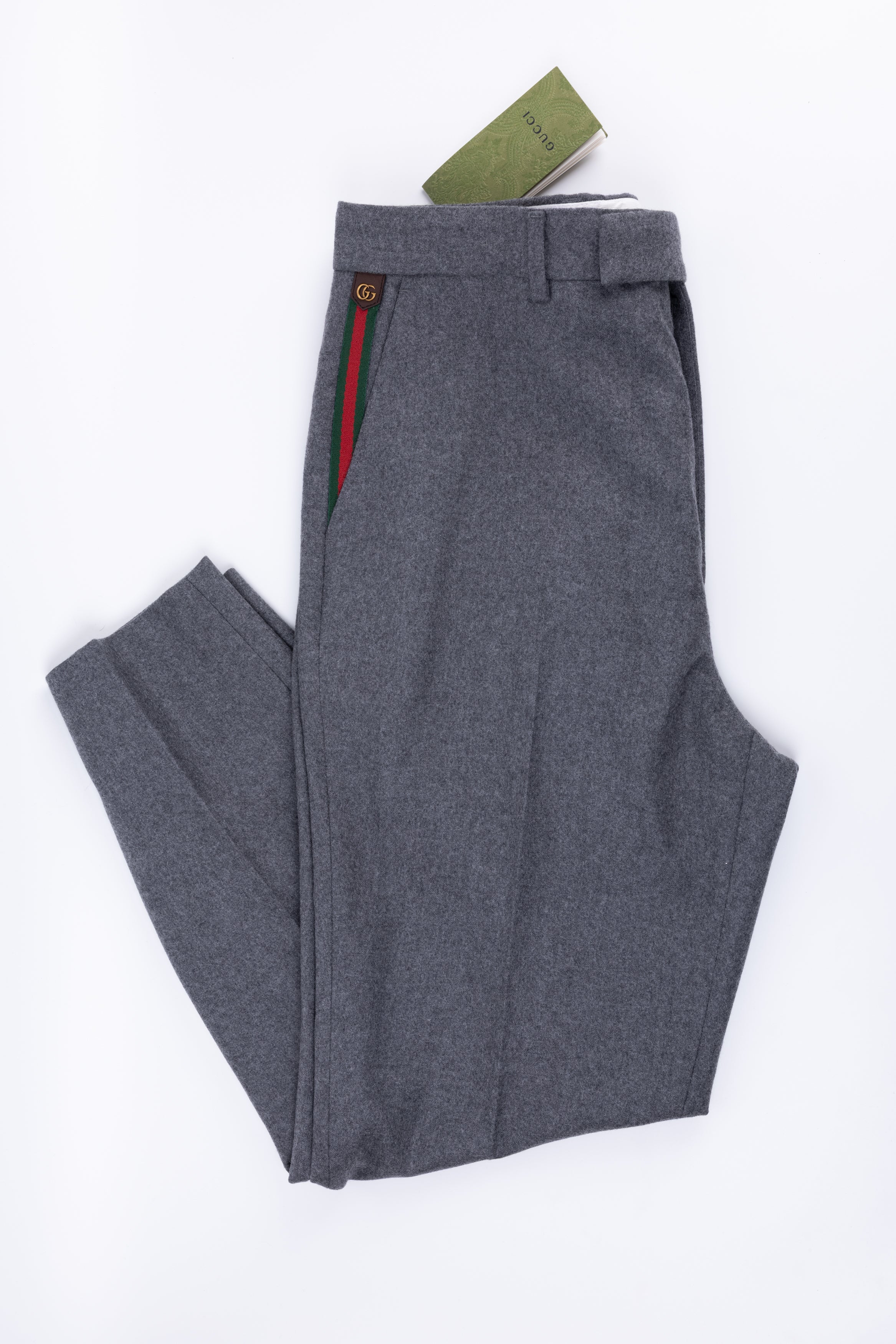 gucci pantalone grigio gg