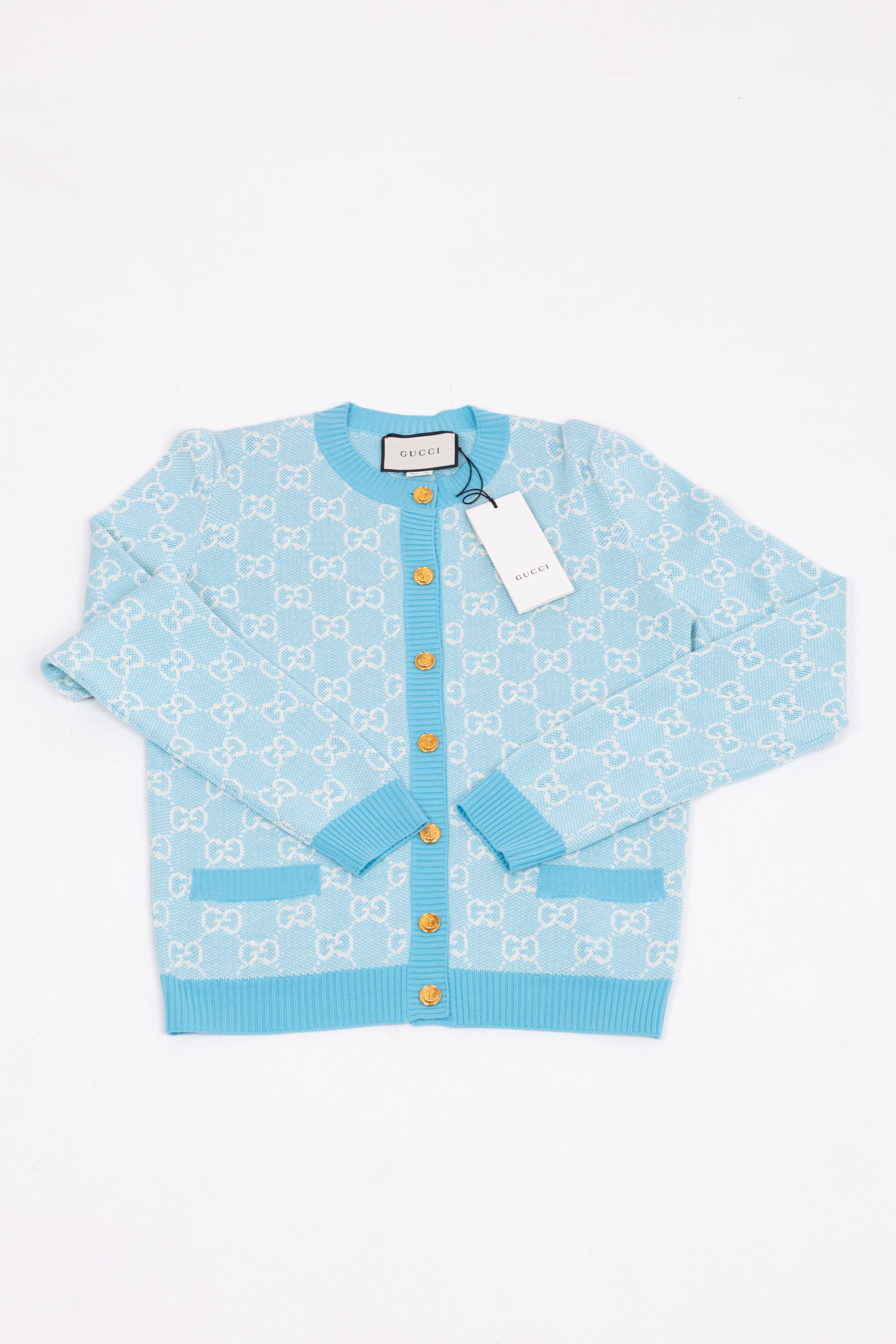 gucci cardigan azzurro