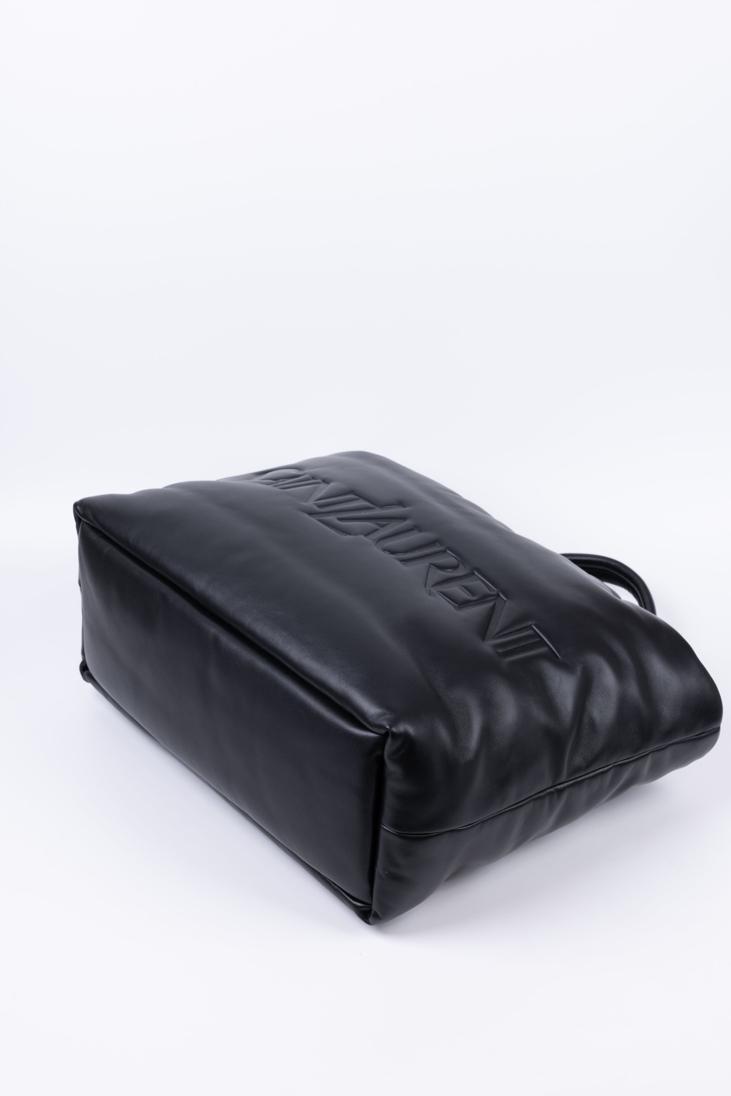 SAINT LAURENT TOTE BAG PUFFER BLACK