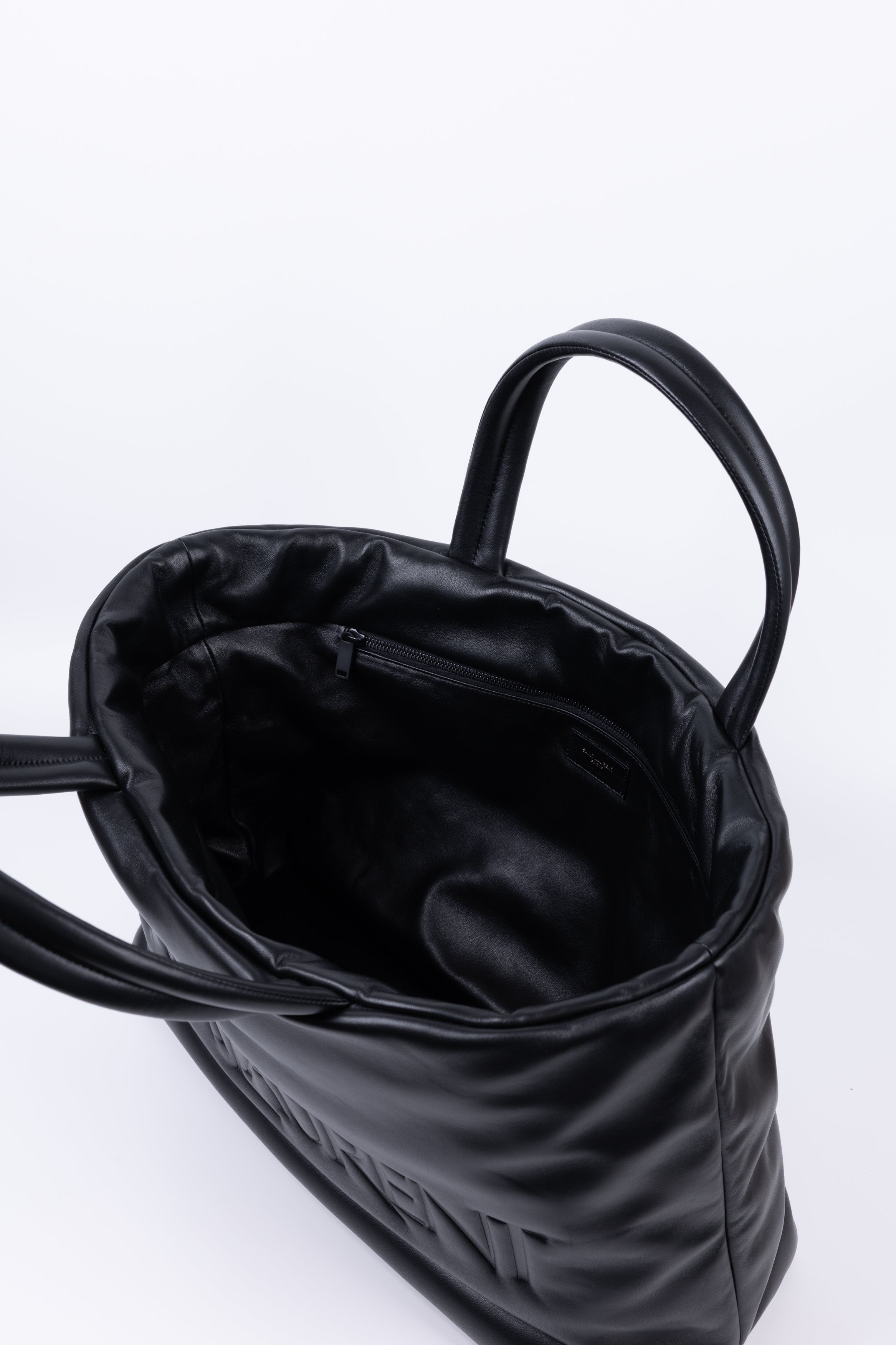SAINT LAURENT TOTE BAG PUFFER BLACK