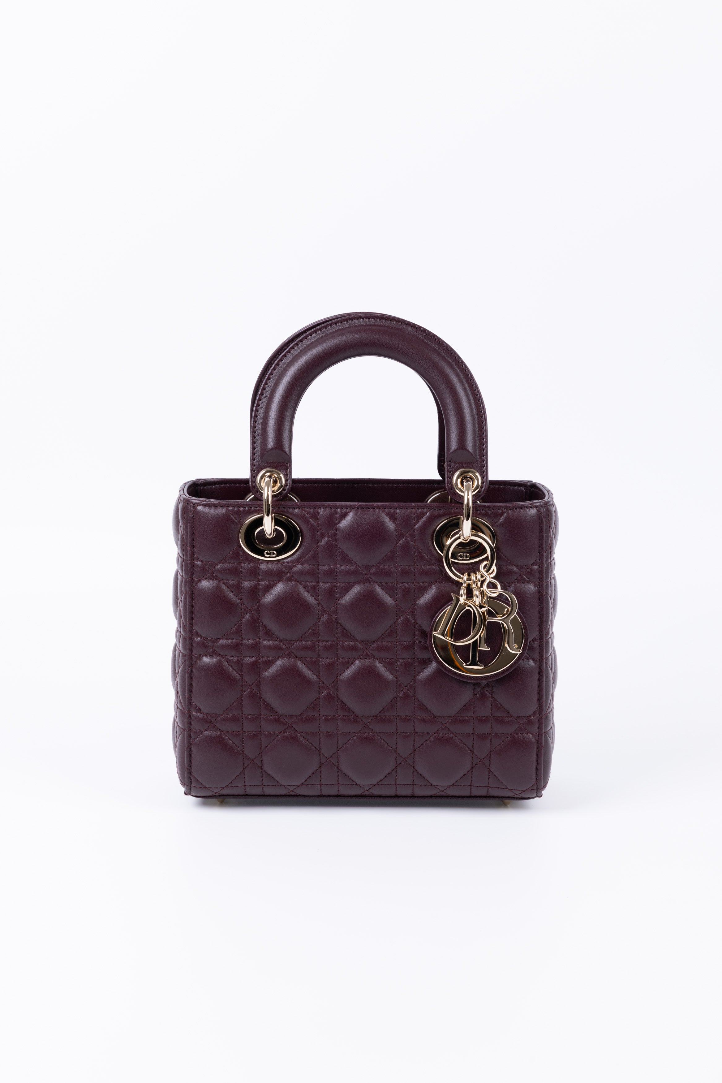 LADY DIOR SMALL BORGOGNA