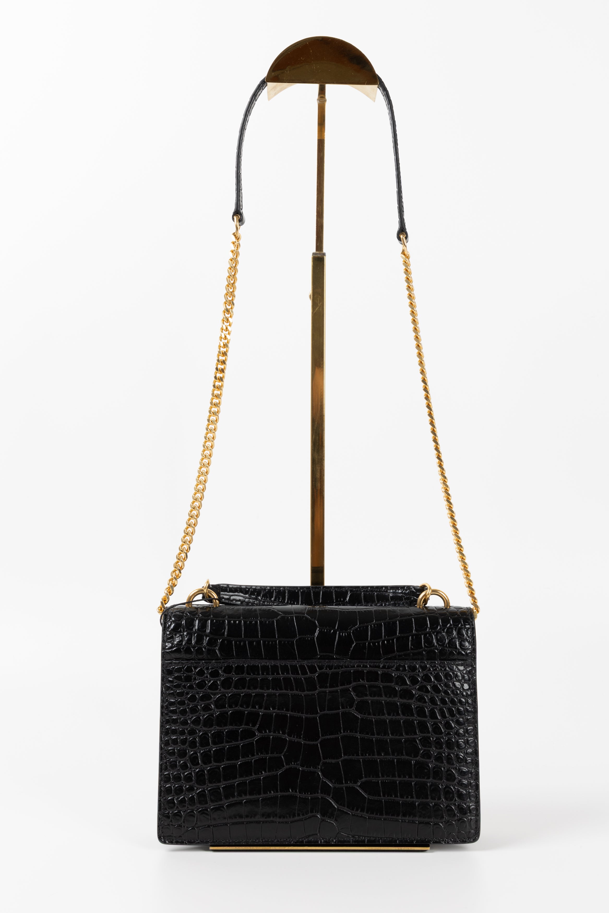 SAINT LAURENT SUNSET NERA IN STAMPA COCCO