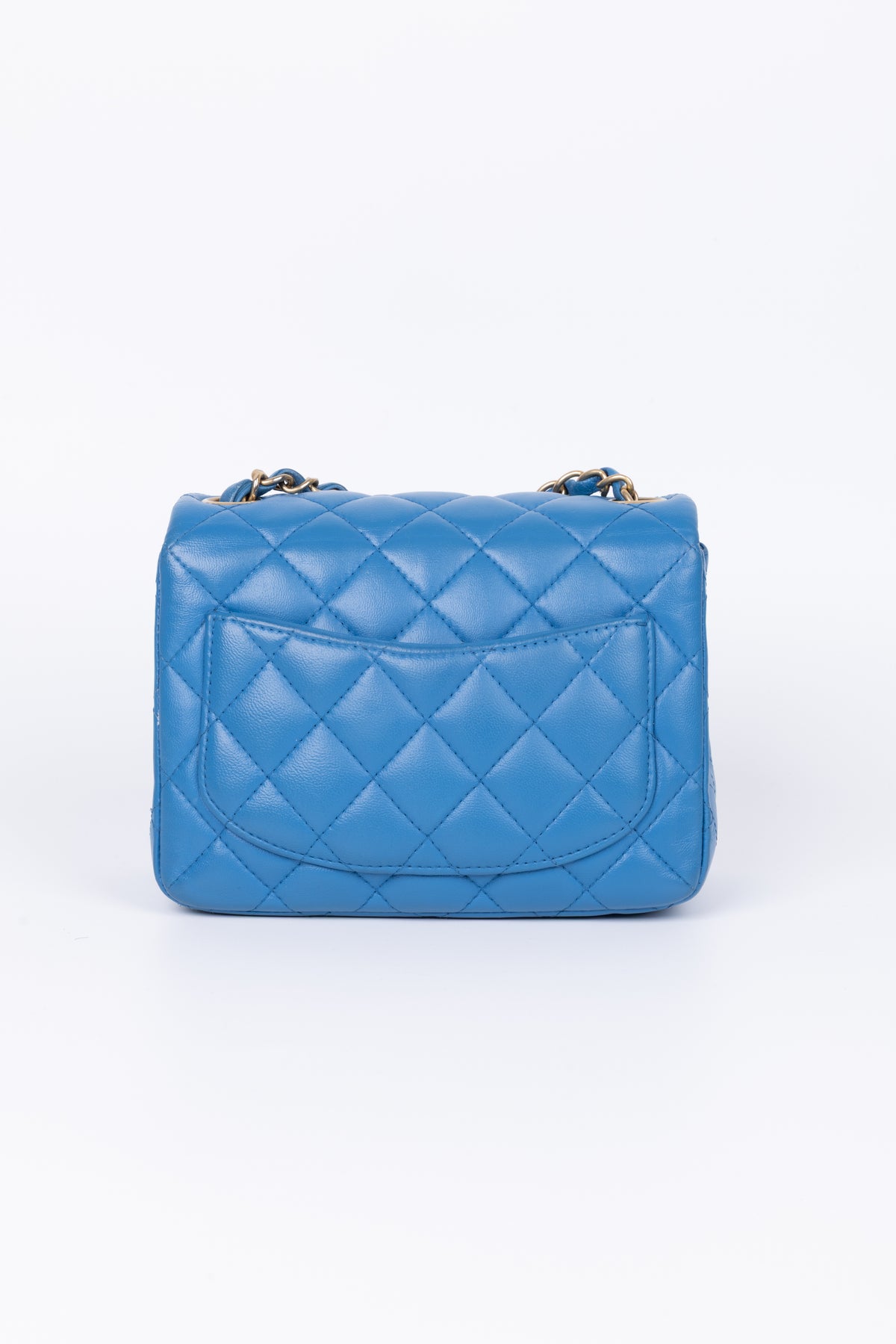 CHANEL MINI SQUARE BLU