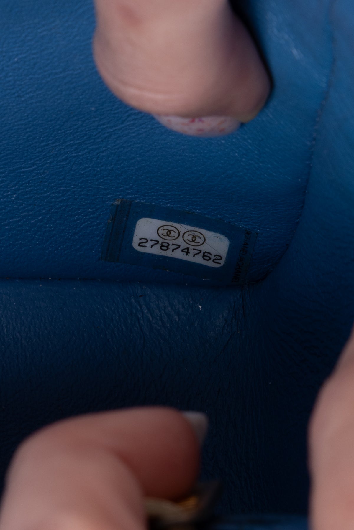 CHANEL MINI SQUARE BLU