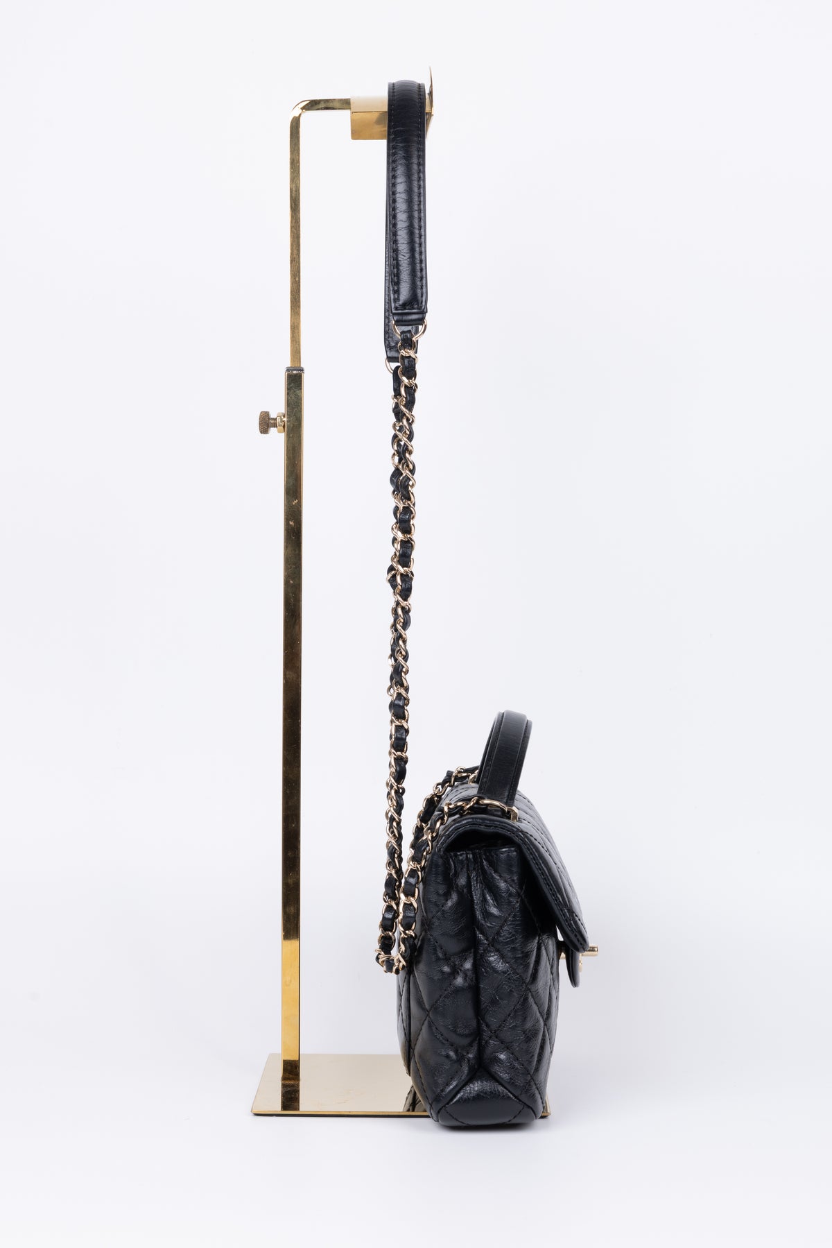 CHANEL TOP HANDLE CRUMPLED CALFSKIN