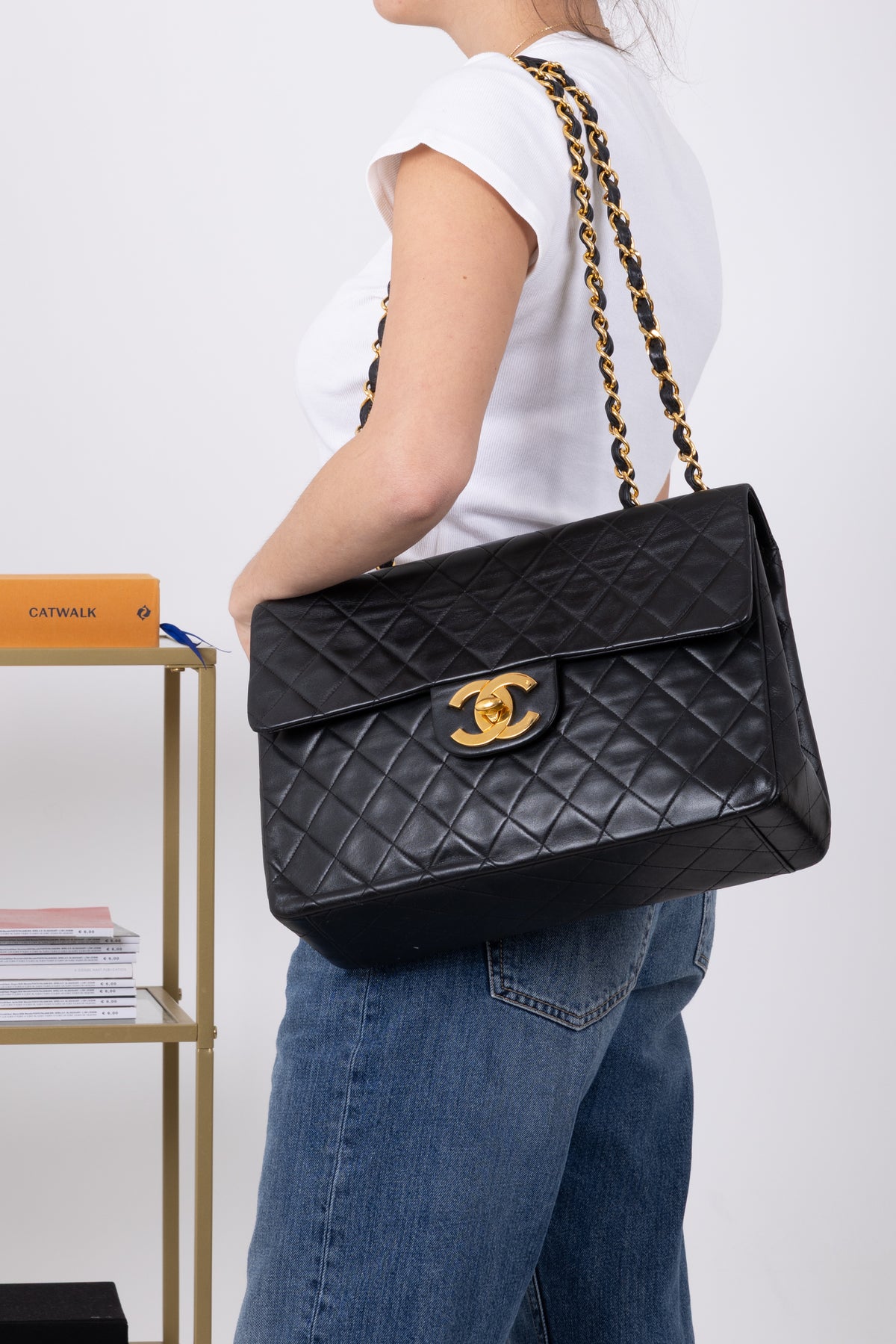 CHANEL TIMELESS MAXI JUMBO NERA \ ORO