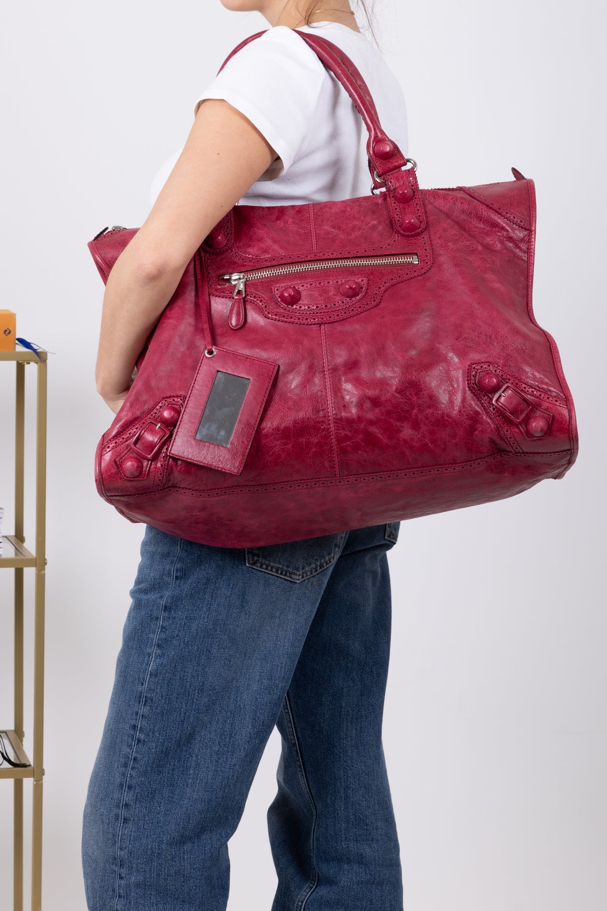BALENCIAGA WEEKENDER ROSSA