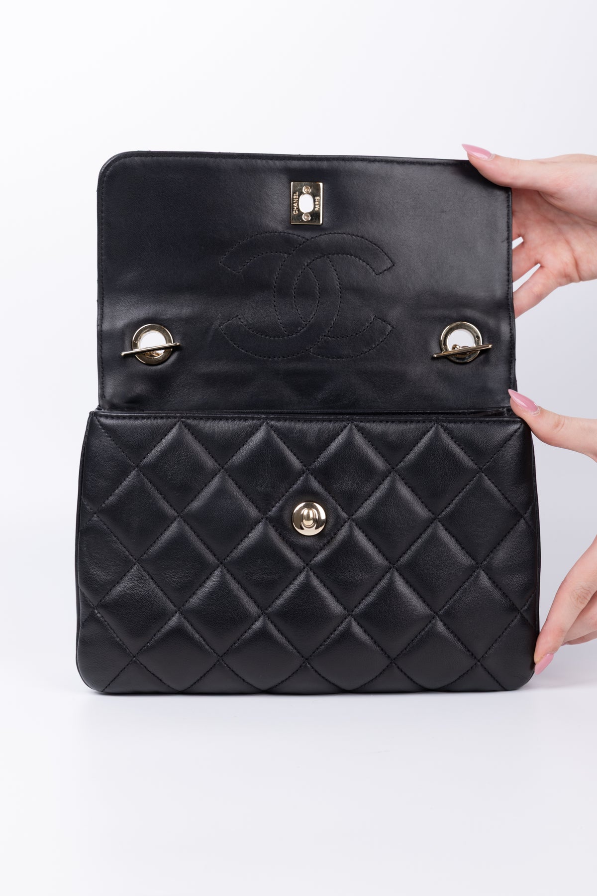 CHANEL TRENDY NERA/ORO  SMALL