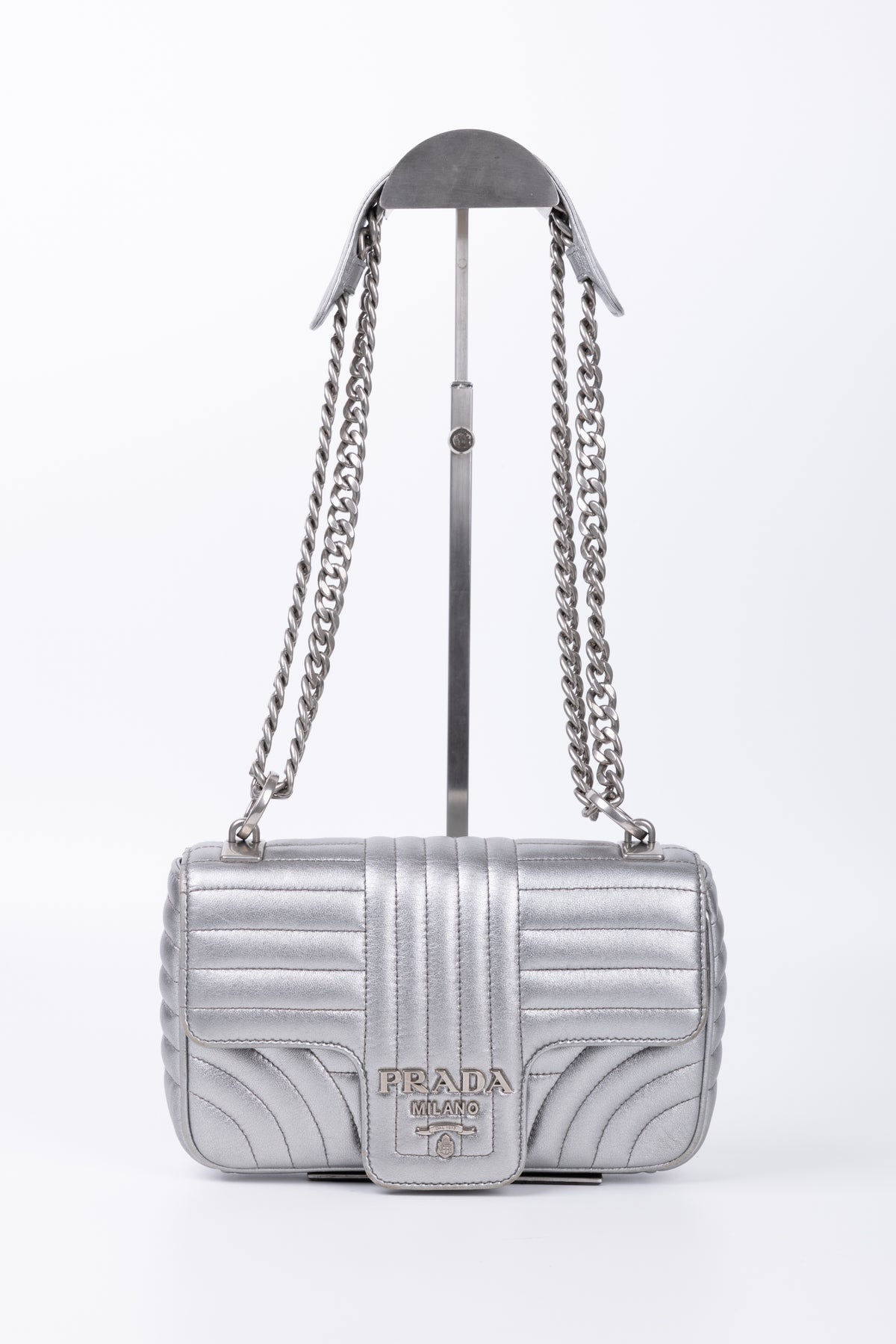 PRADA DIAGRAMME SILVER