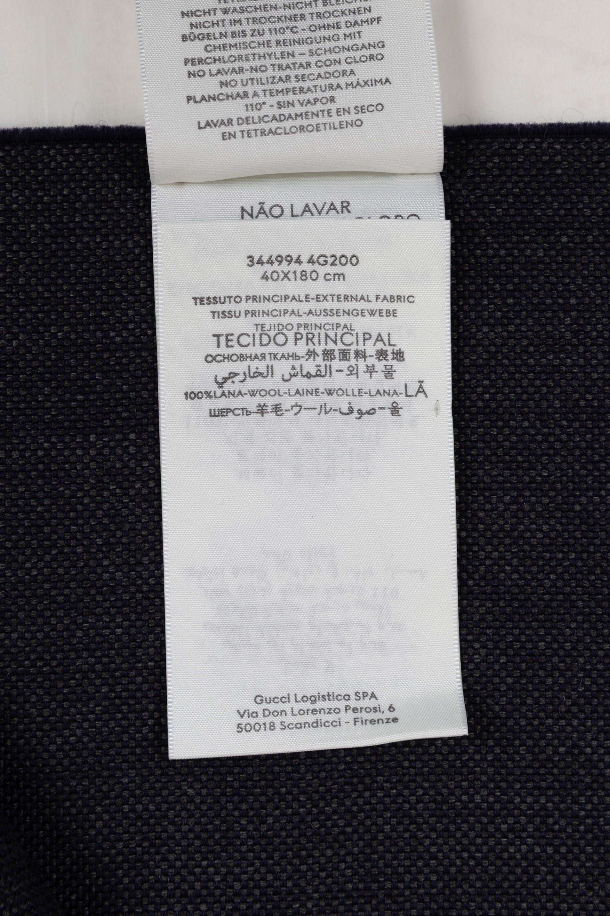 GUCCI STOLA GRIGIA BLU 10